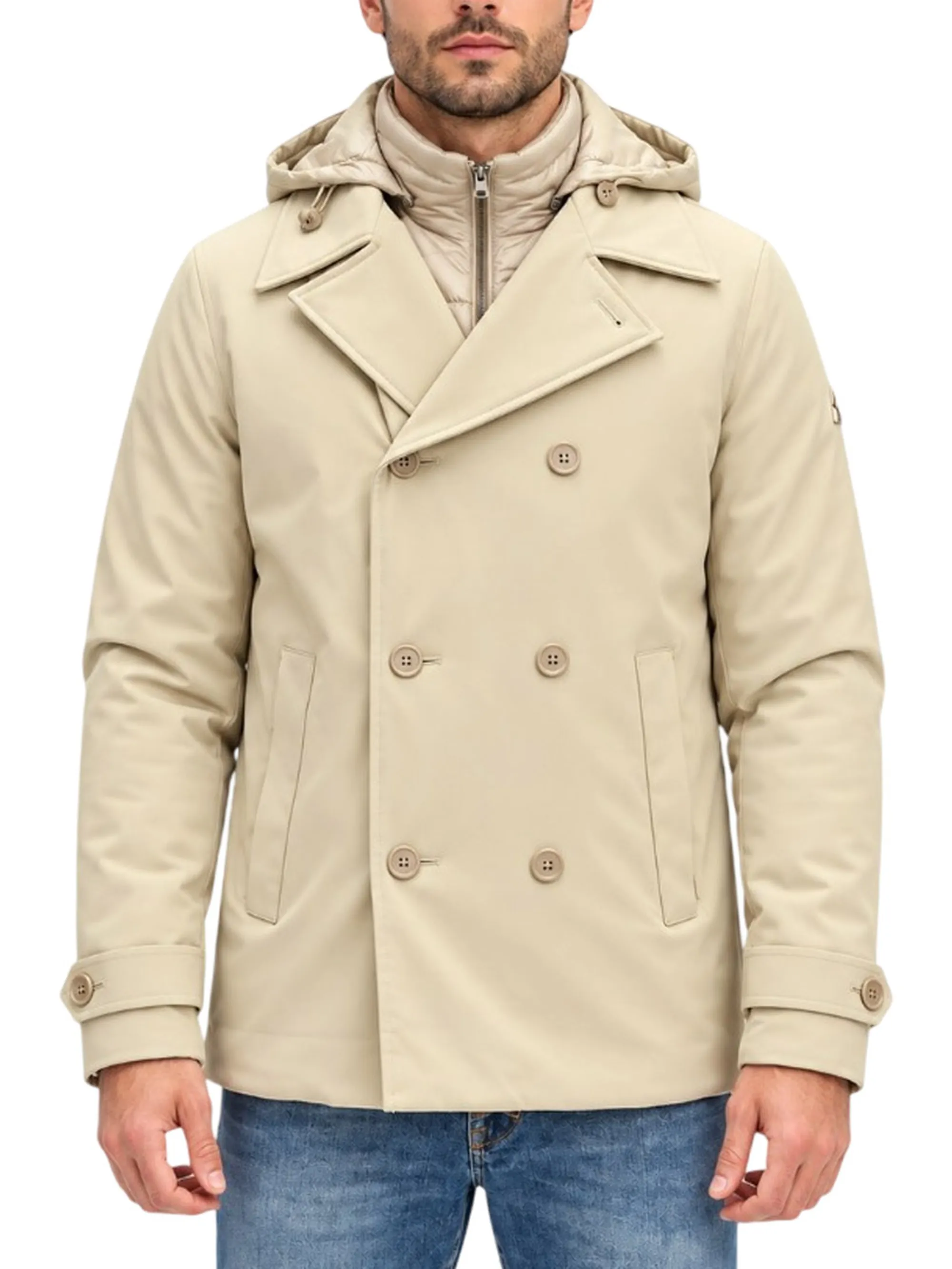 Hèskimo Cappotto Doppiopetto Beige He2440059 199677