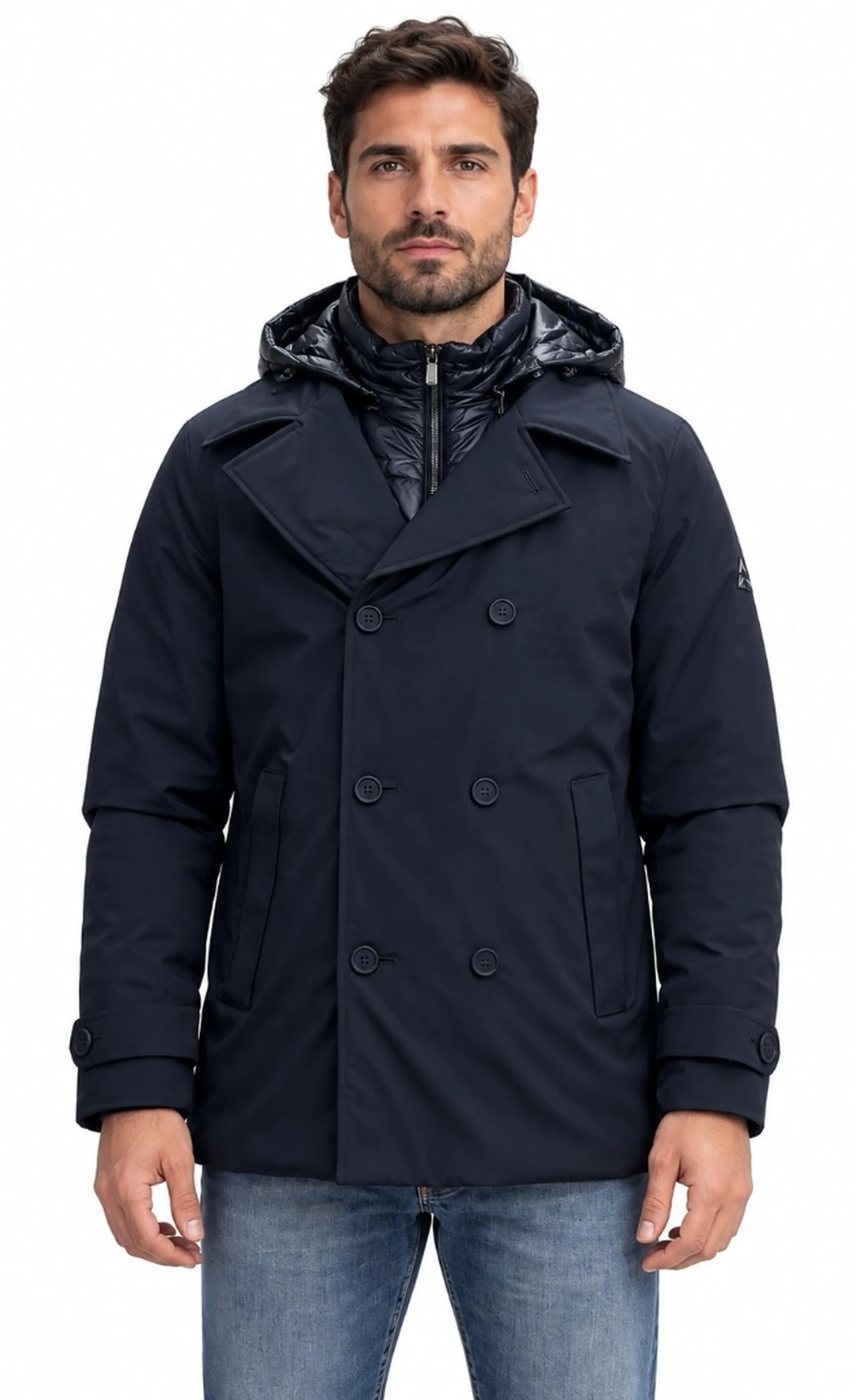 Hèskimo B'Double Breasted Coat' Blu He2440059 199617