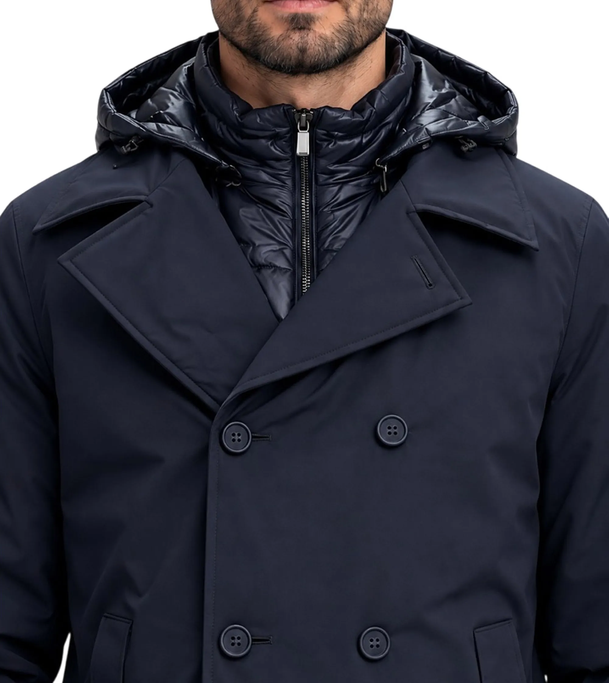 Hèskimo Cappotto Doppiopetto Blu He2440059 199676