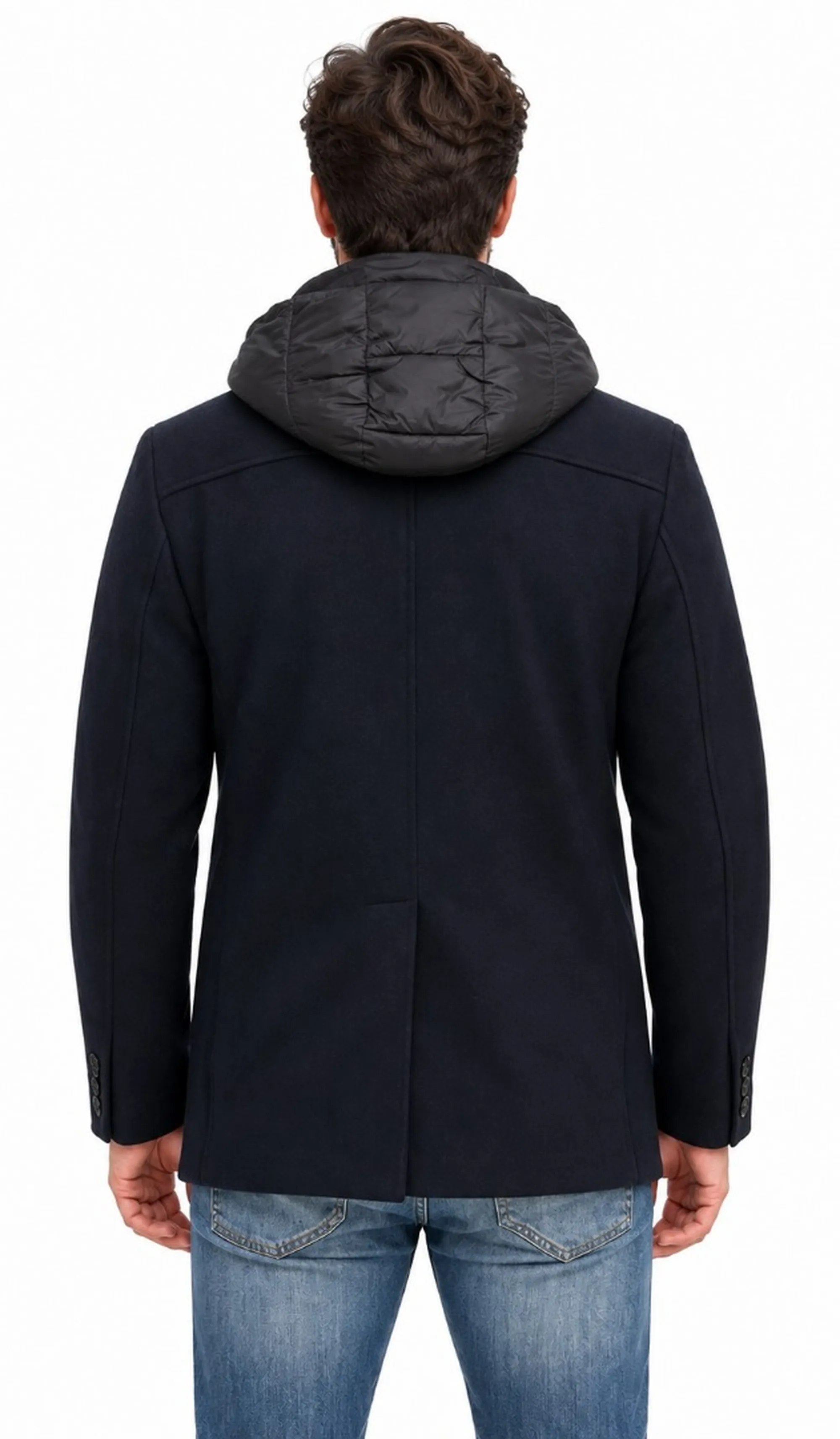 Hèskimo B'Double Breasted Coat' Blu He2440073 199502