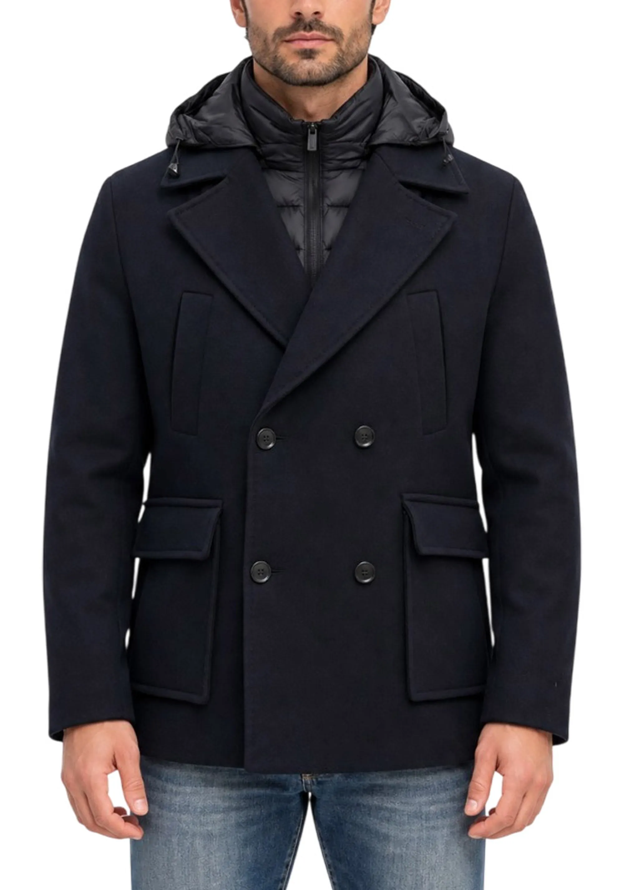 Hèskimo Cappotto Doppiopetto Blu He2440073 199688