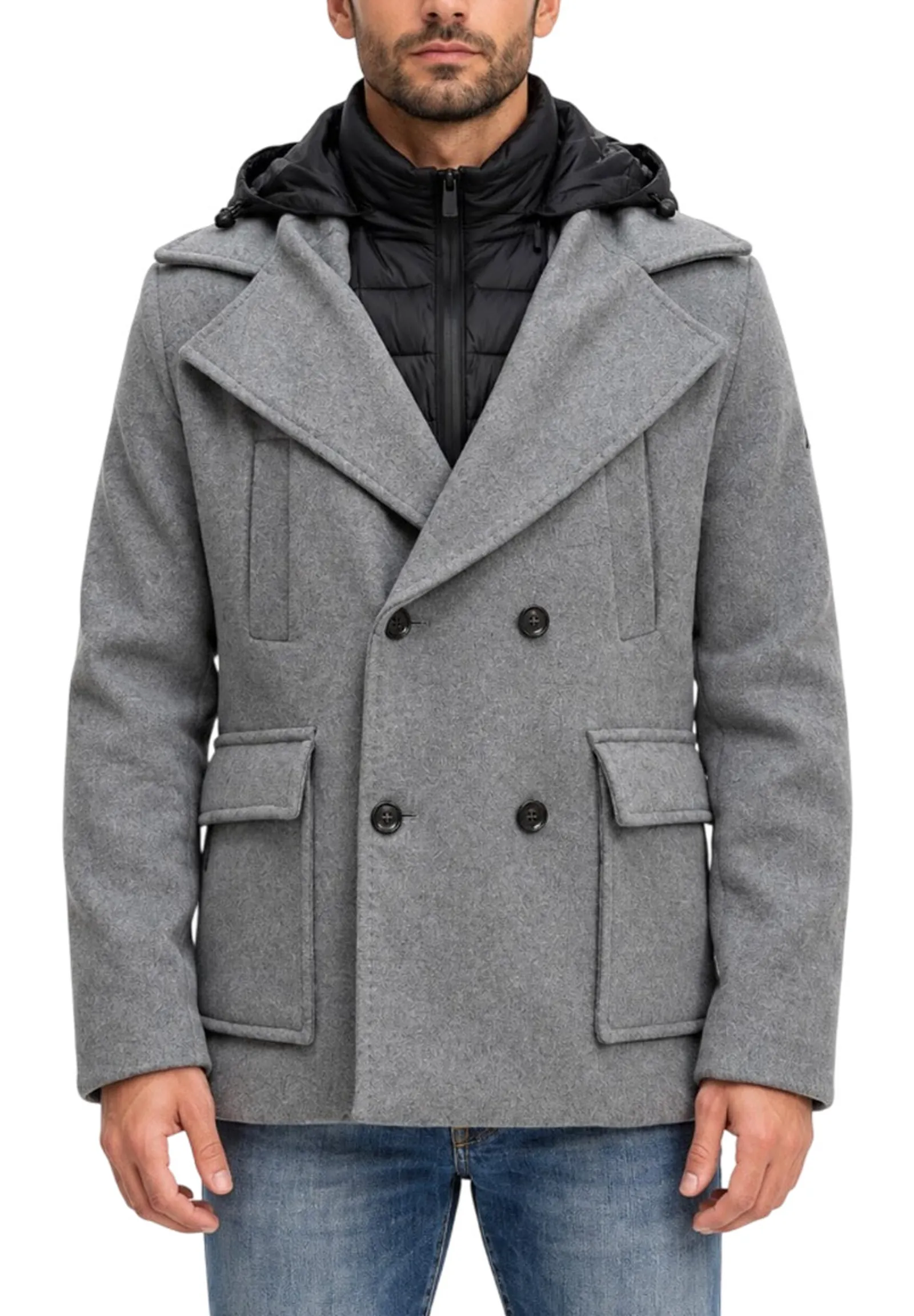 Hèskimo Cappotto Doppiopetto Grigio He2440073 199692