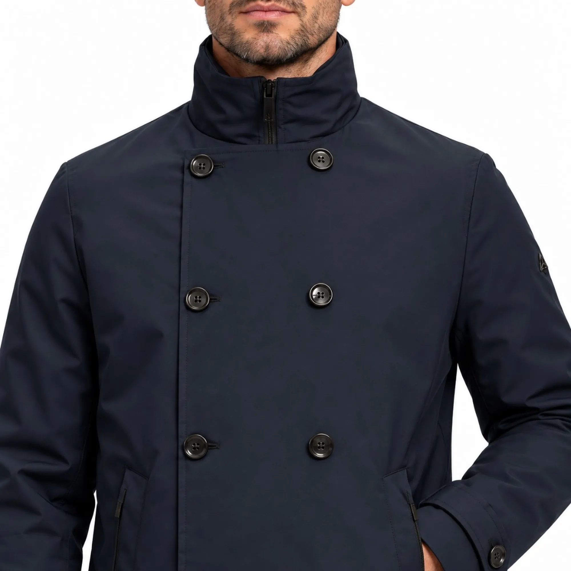 Hèskimo B'Double Breasted Waterproof Coat' Blu He2440064 199487