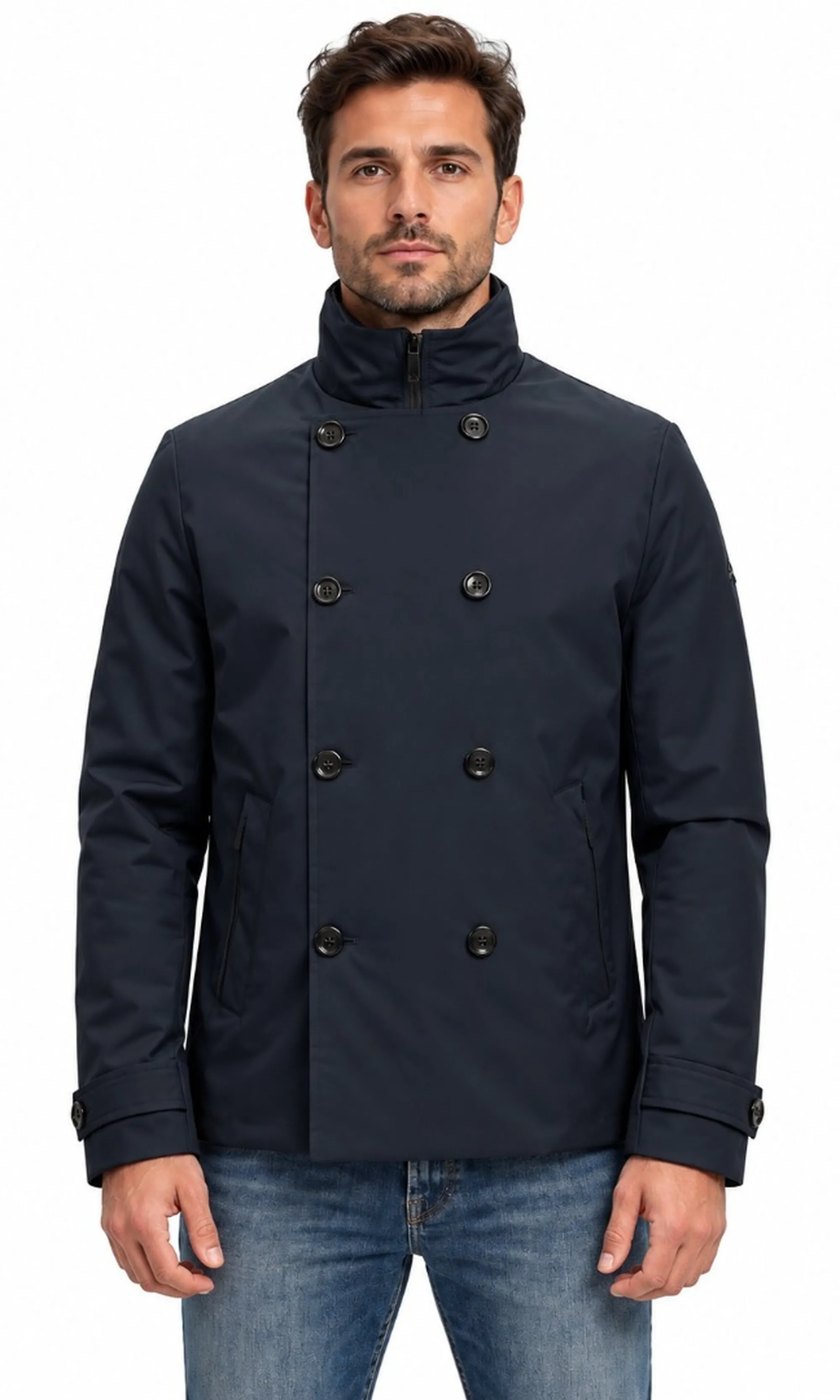 Hèskimo B'Double Breasted Waterproof Coat' Blu He2440064 199489