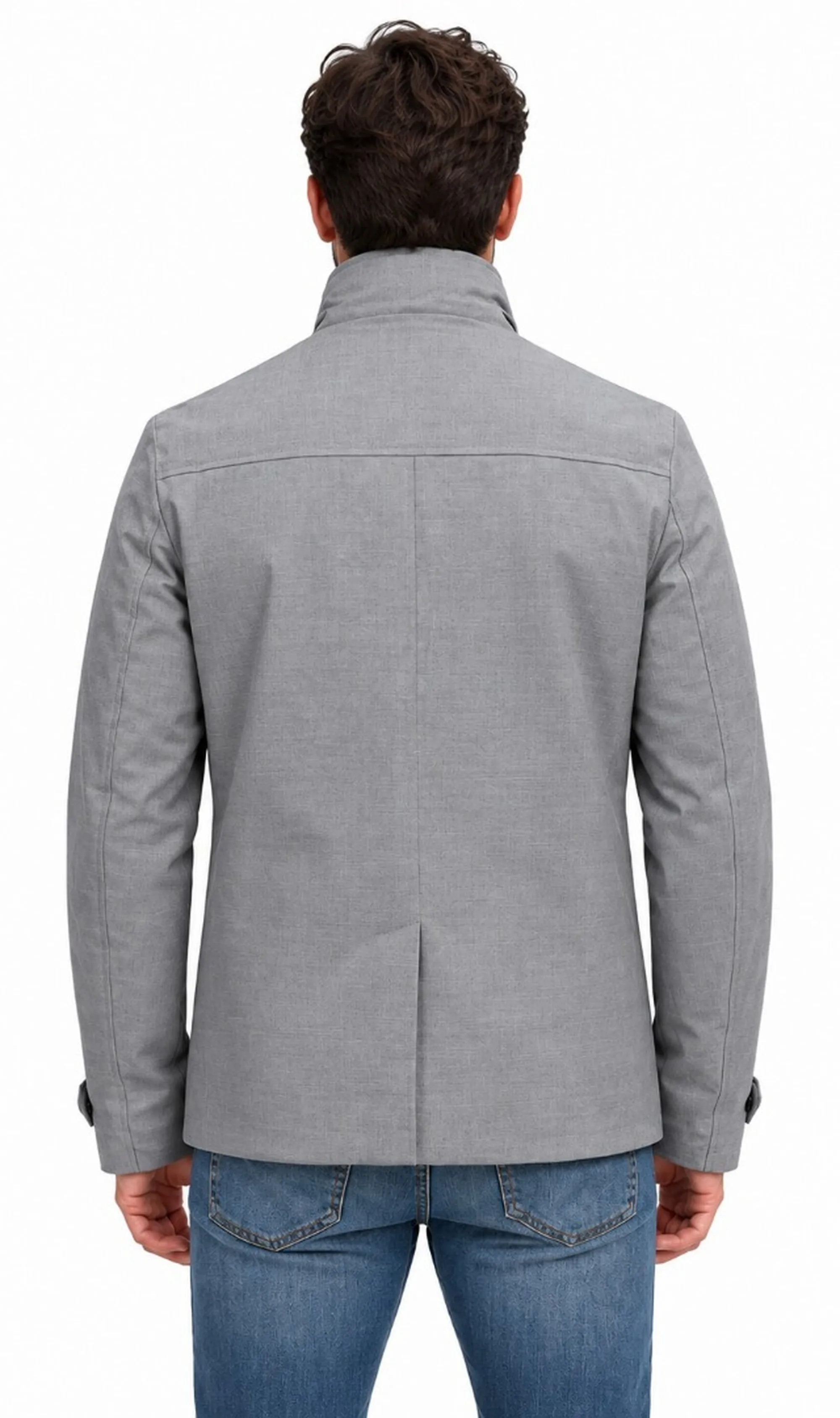 Hèskimo B'Double Breasted Waterproof Coat' Grey He2440064 199493
