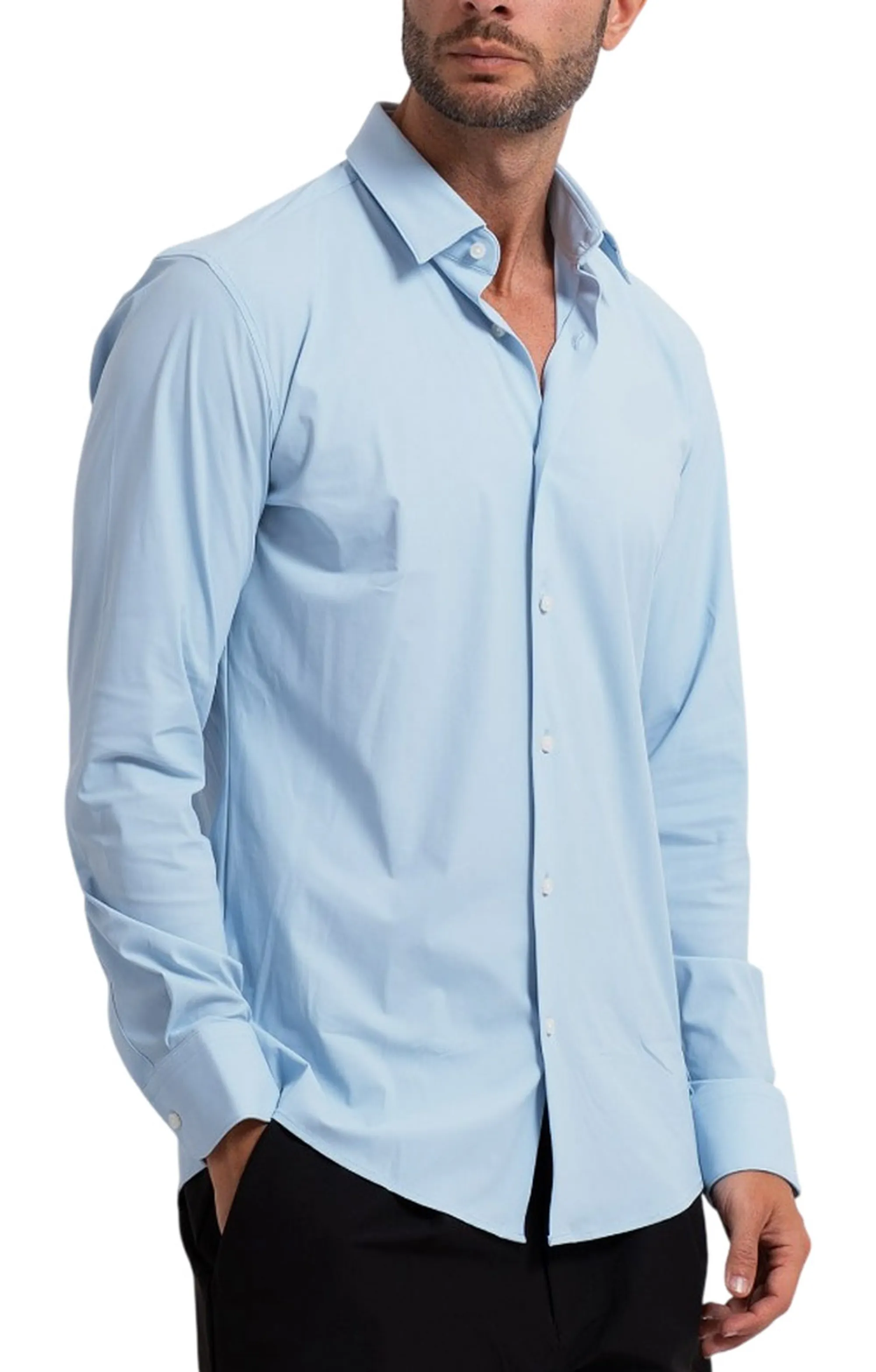 Hugo Boss Camicia P-Hank-S-K-261 Celeste 50555747 190303