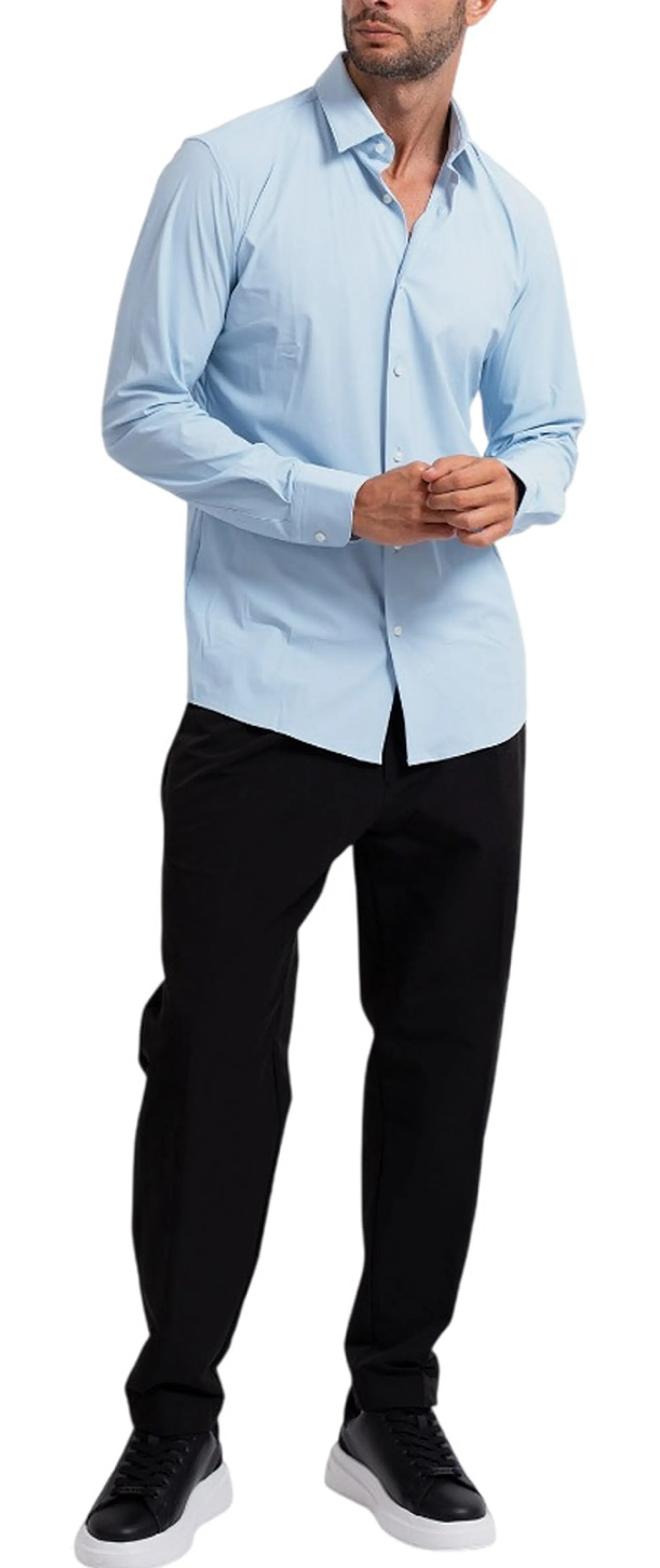 Hugo Boss Camicia P-Hank-S-K-261 Celeste 50555747 190304