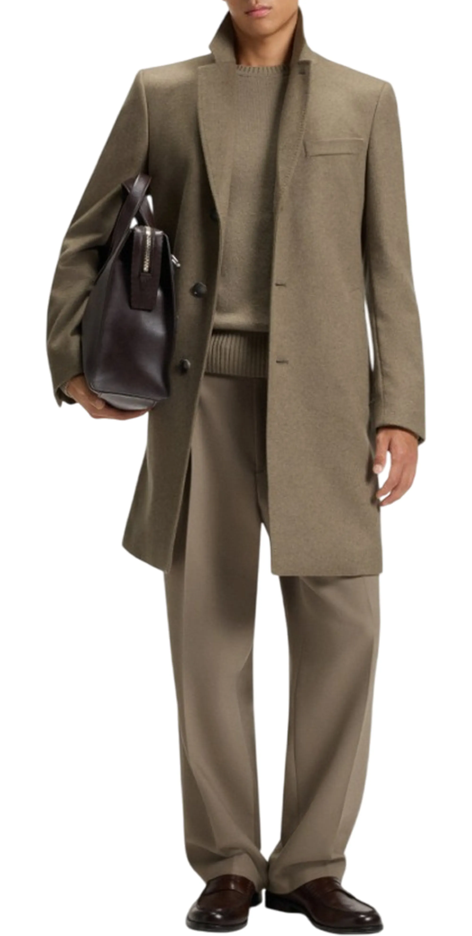 Hugo Boss Cappotto H-Hyde Marrone Chiaro 50549187 166640