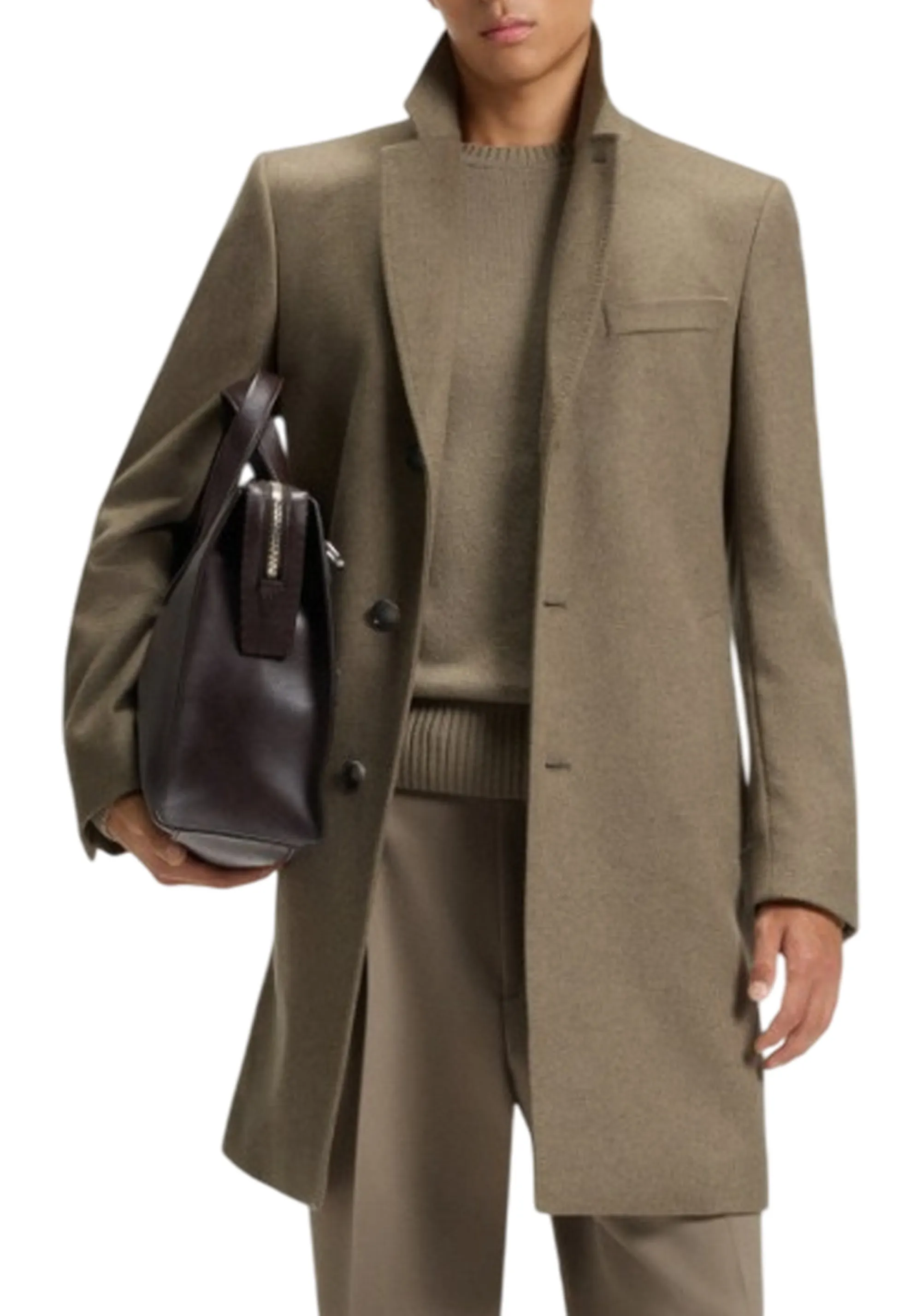 Hugo Boss Cappotto H-Hyde Marrone Chiaro 50549187 166641