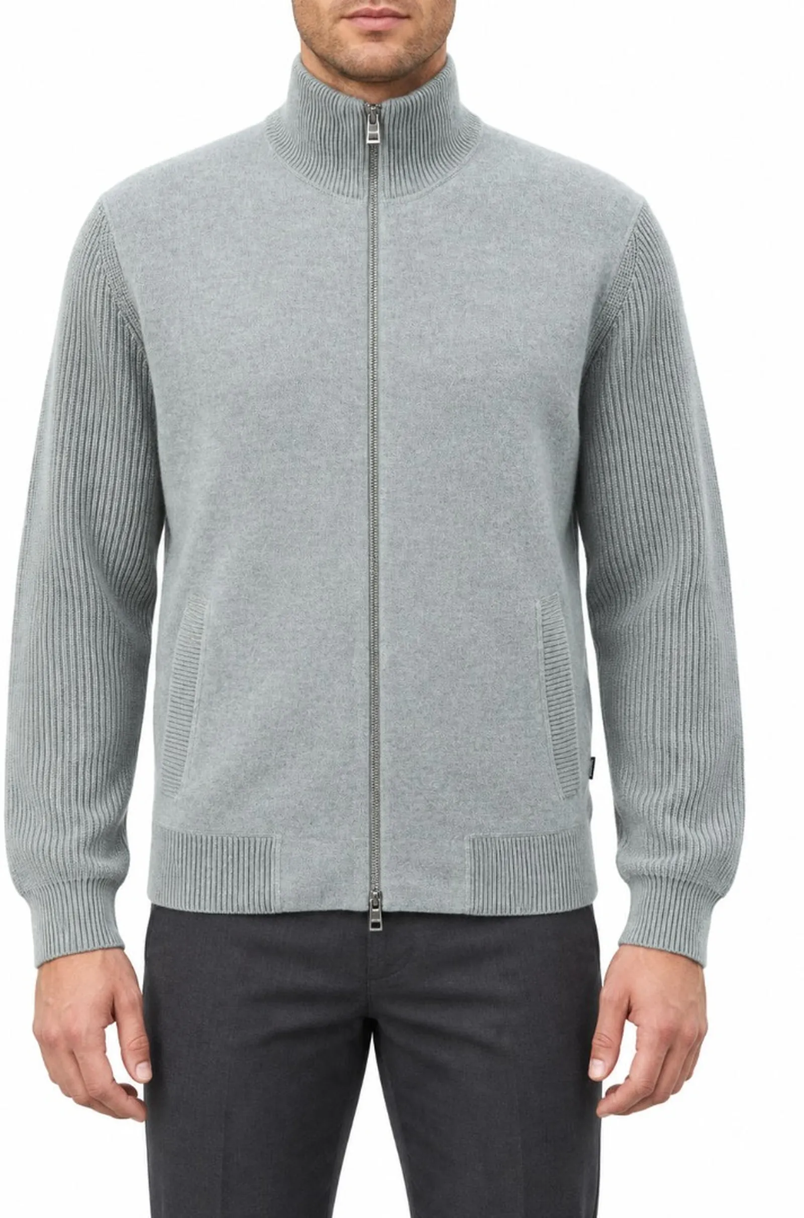 Hugo Boss Cardigan Grigio Chiaro 50526839 199021