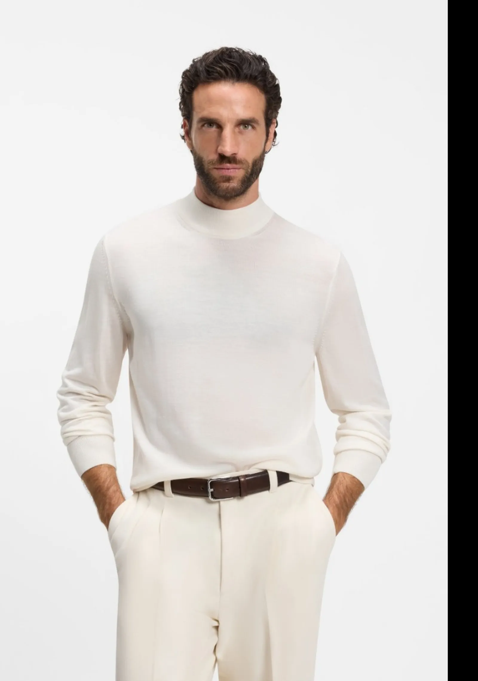 Hugo Boss Maglia  A Lupetto Bianco 50570642 189373