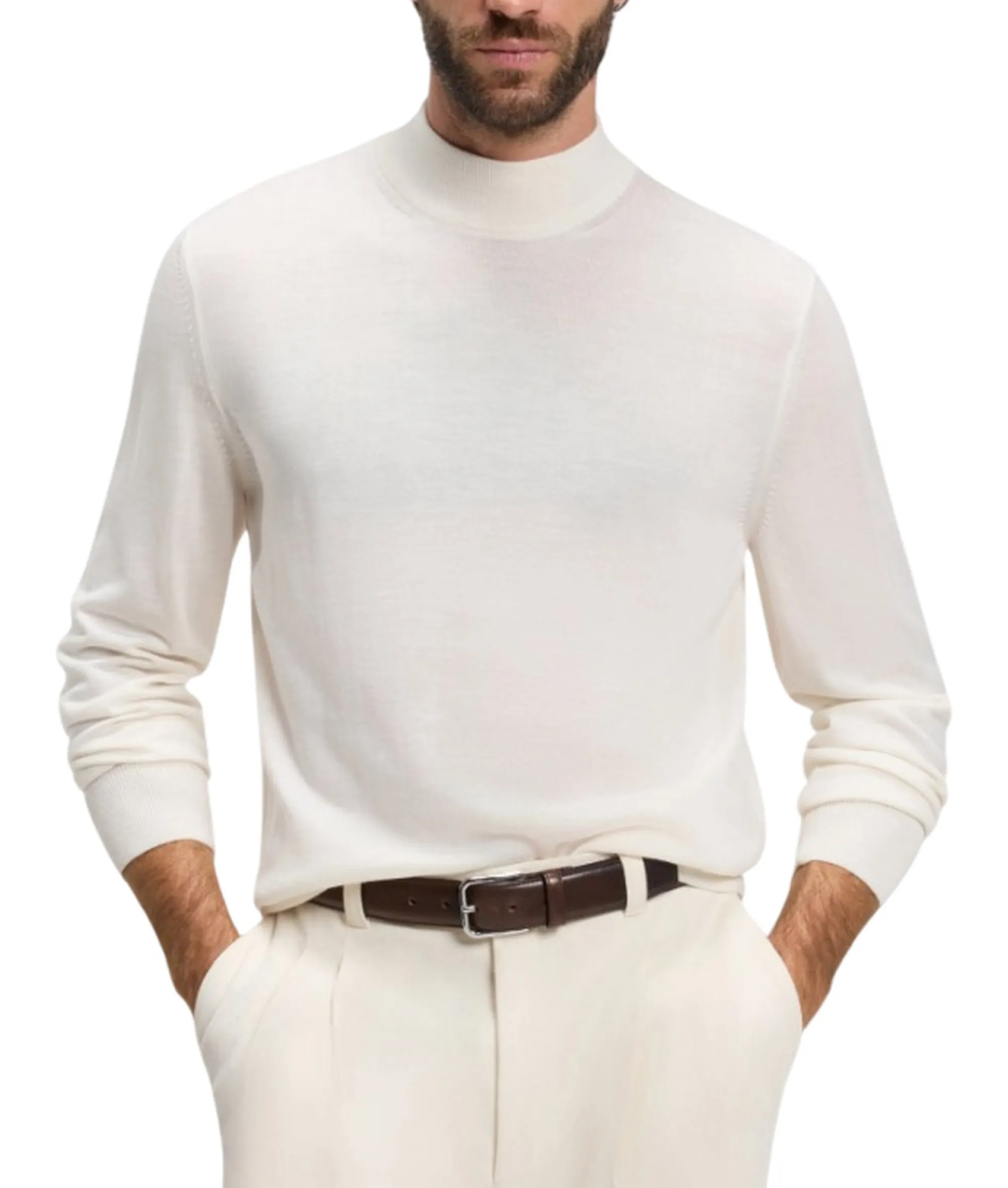 Hugo Boss B'Turtleneck Sweater' White 50570642 189686