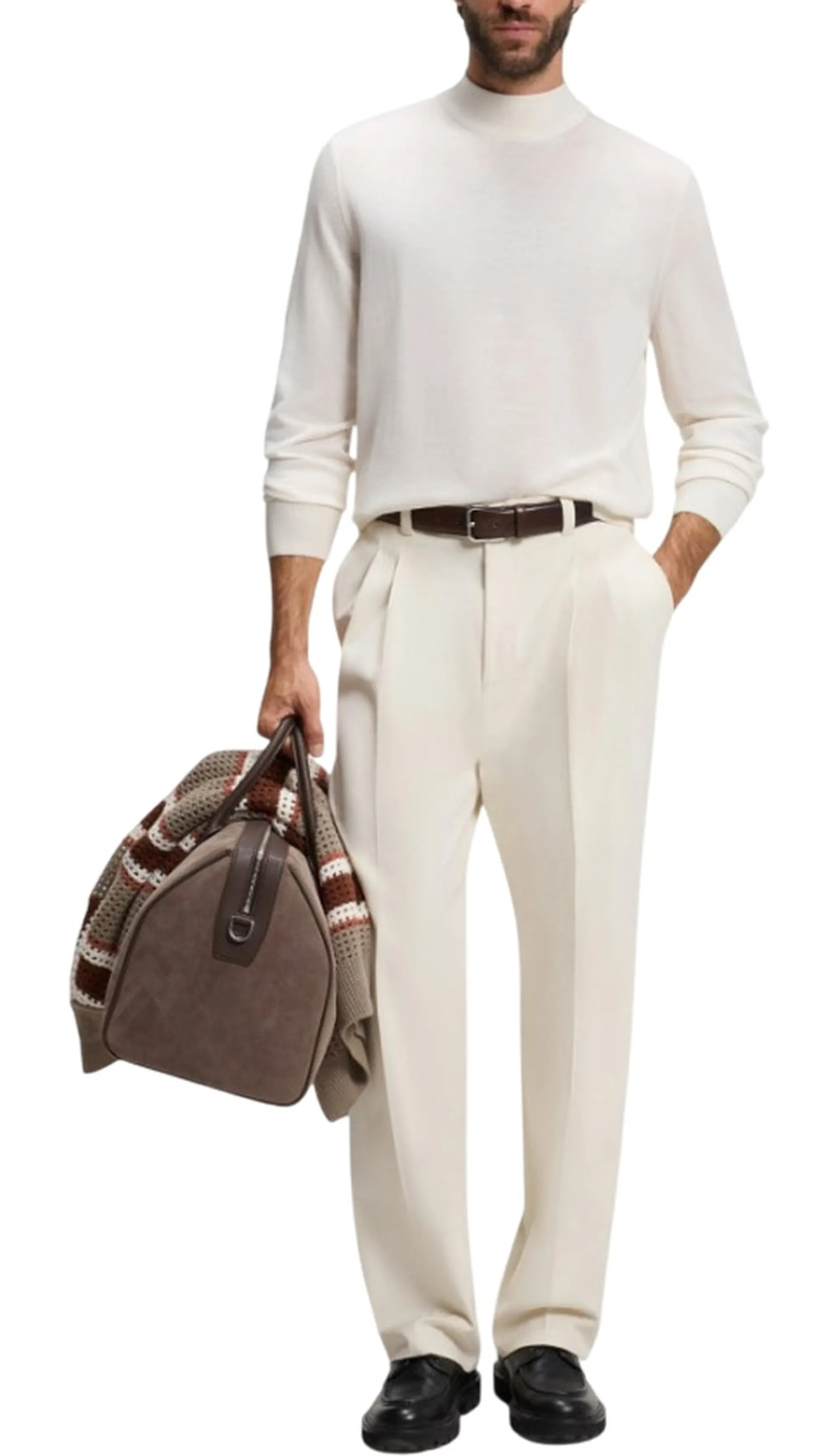 Hugo Boss B'Turtleneck Sweater' White 50570642 189691