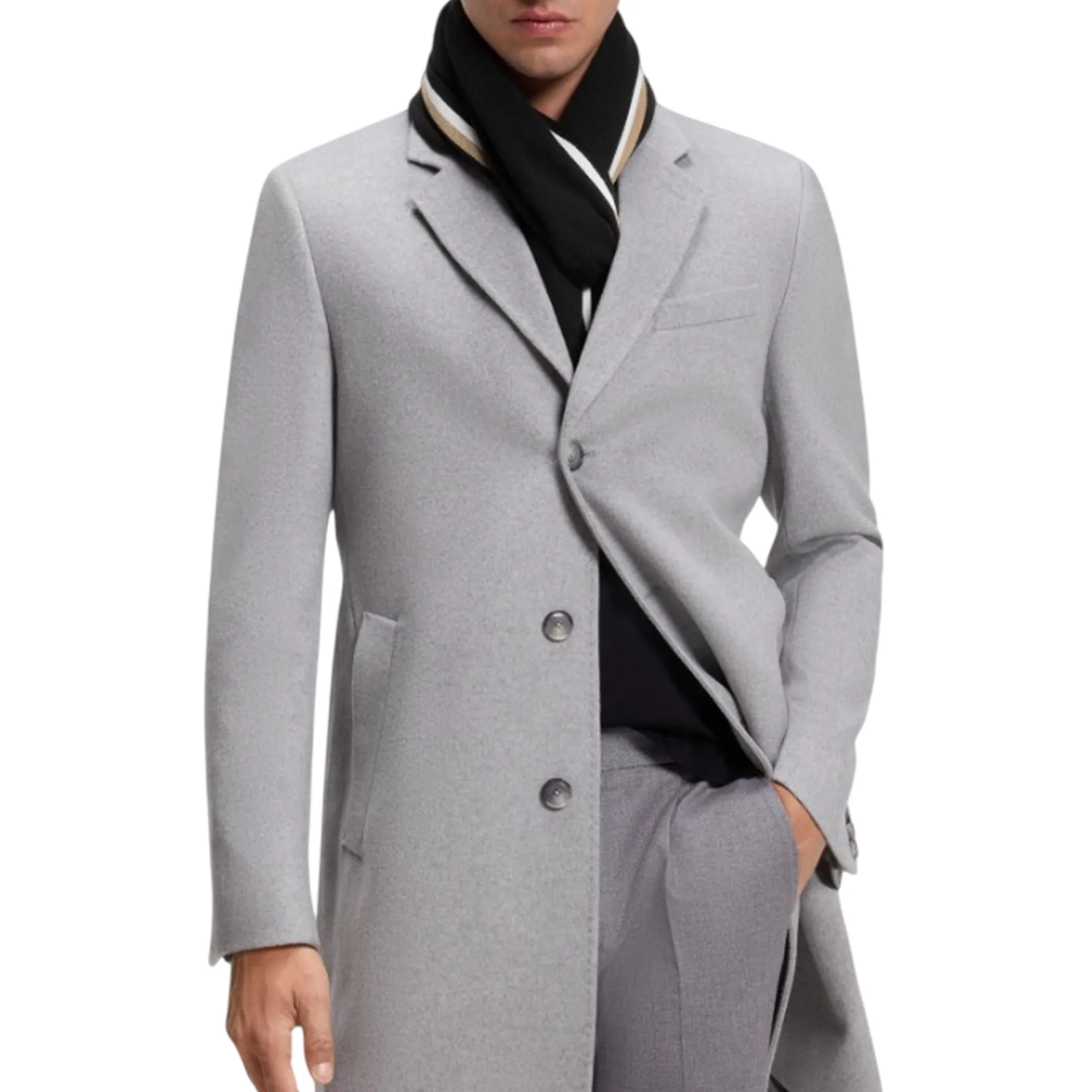 Hugo Boss B'Hat And Scarf Set With Striped Details' Black 50551072 199351