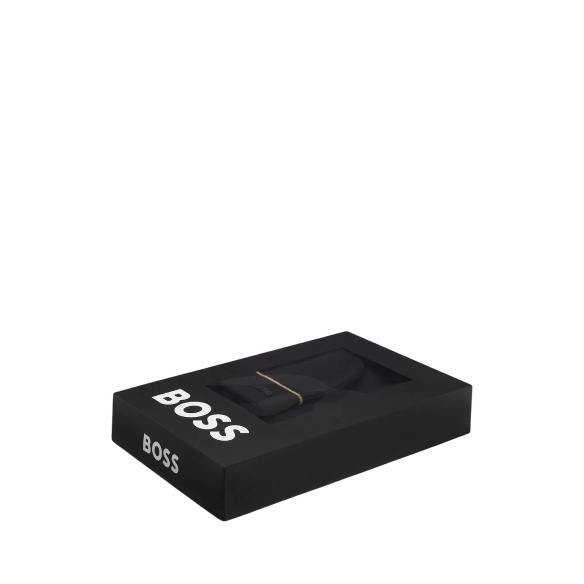 Hugo Boss B'Hat And Scarf Set With Striped Details' Black 50551072 199353