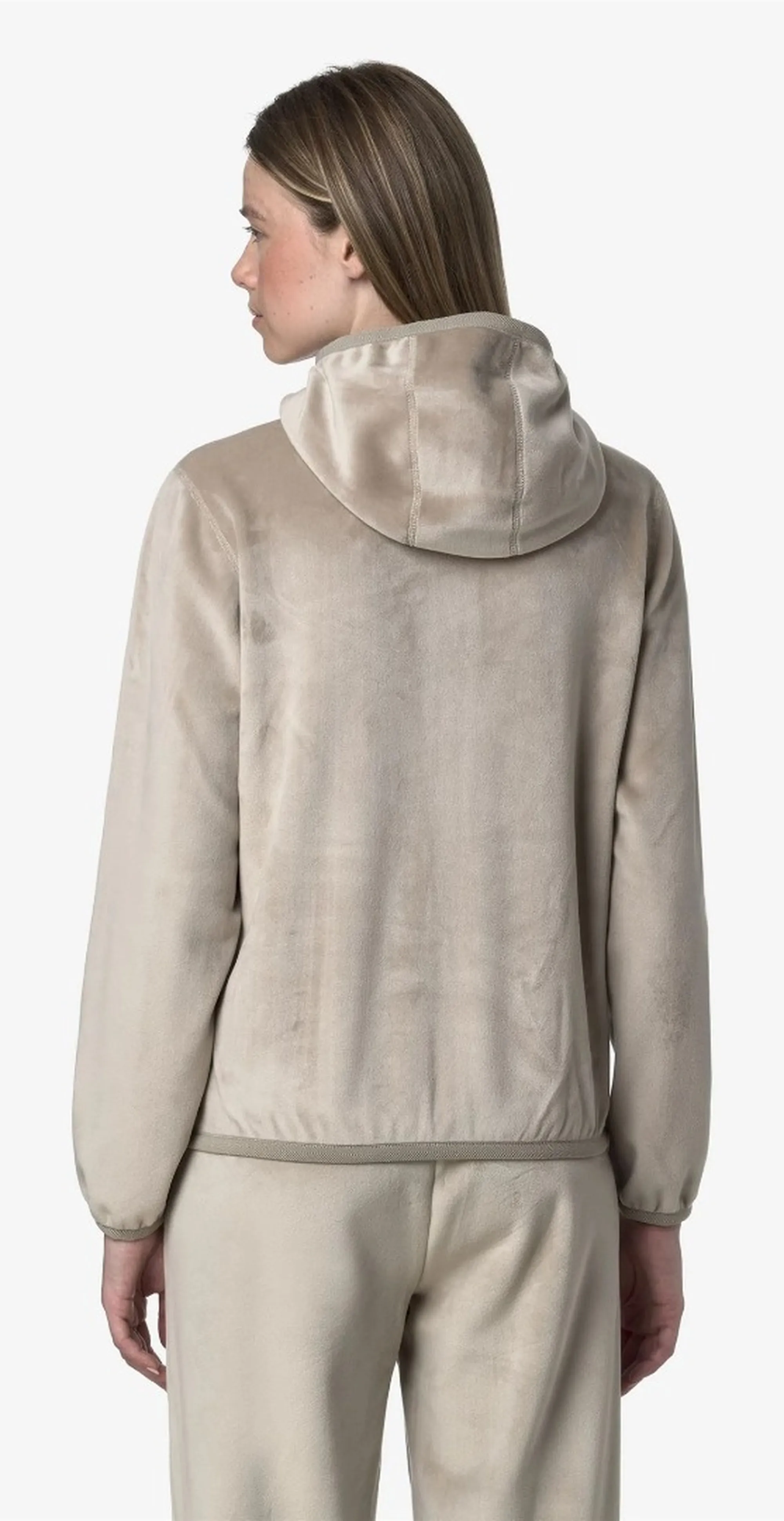 K-Way B'Lily Velour Polar Double Hoodie' Beige Cashmere-Beige K8138Nw 190224