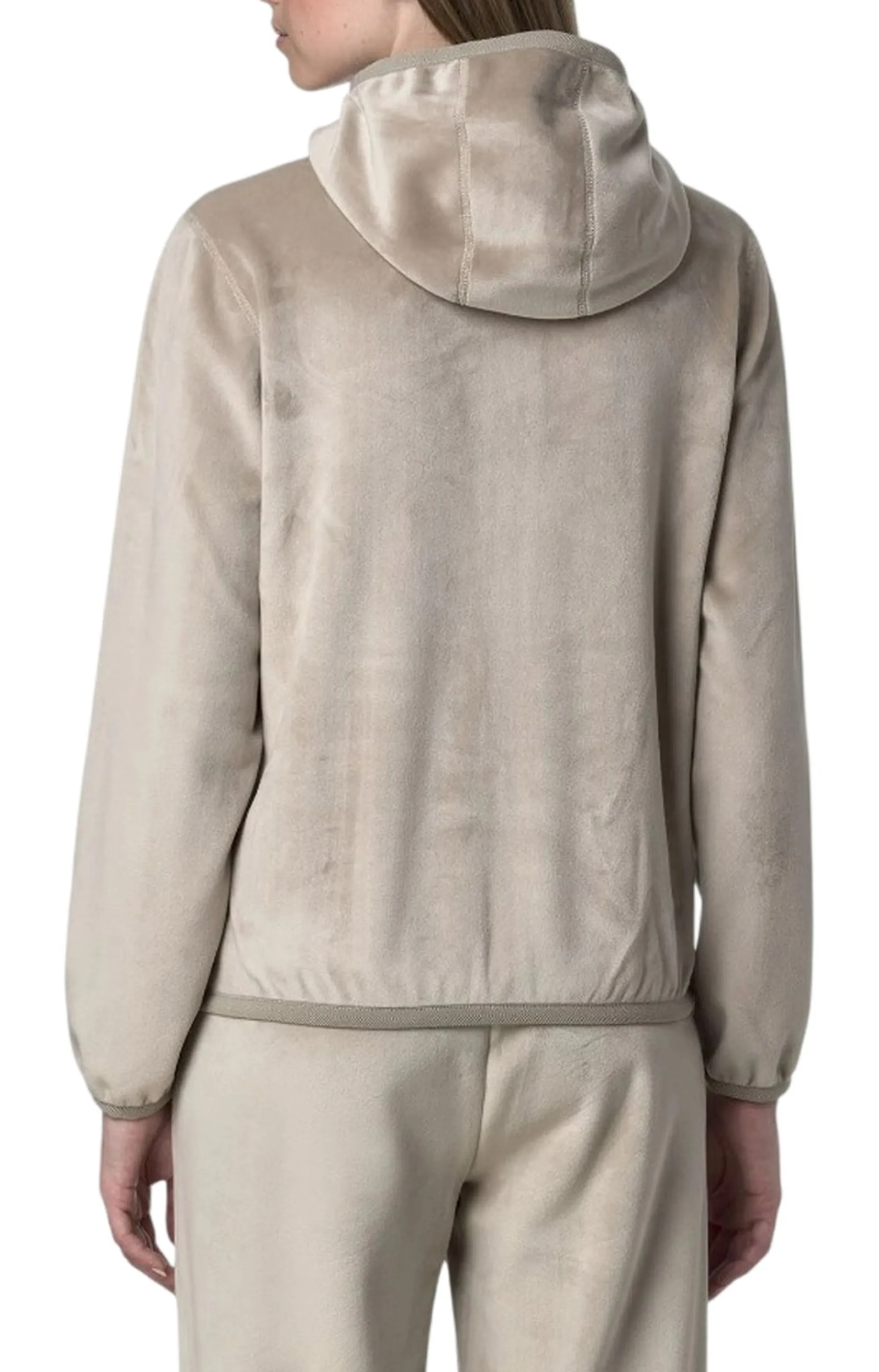 K-Way Felpa Lily Velour Polar Double Beige Cashmere-Beige K8138Nw 190504