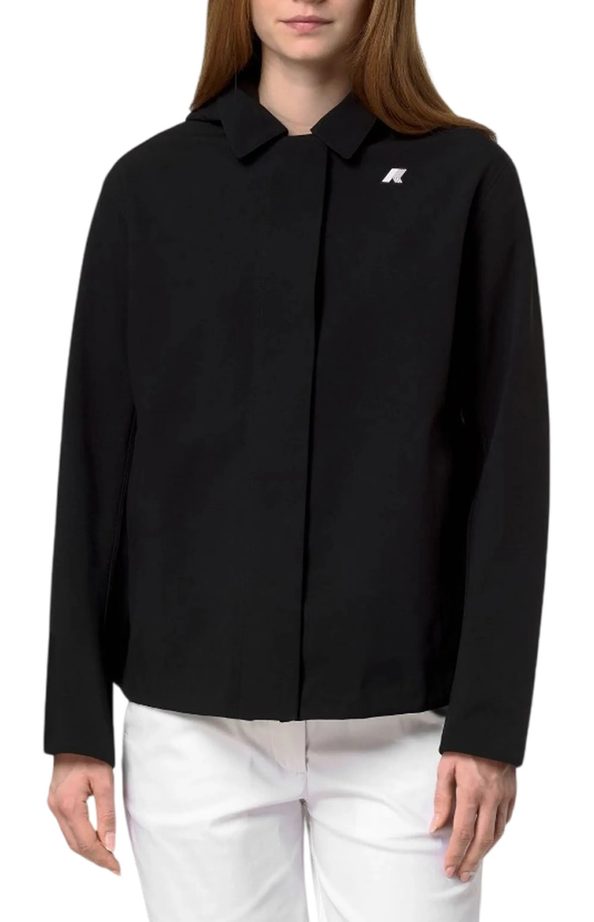 K-Way Giubbino Bleizou Bonded Black Pure - Blue Depth K51453W 190534