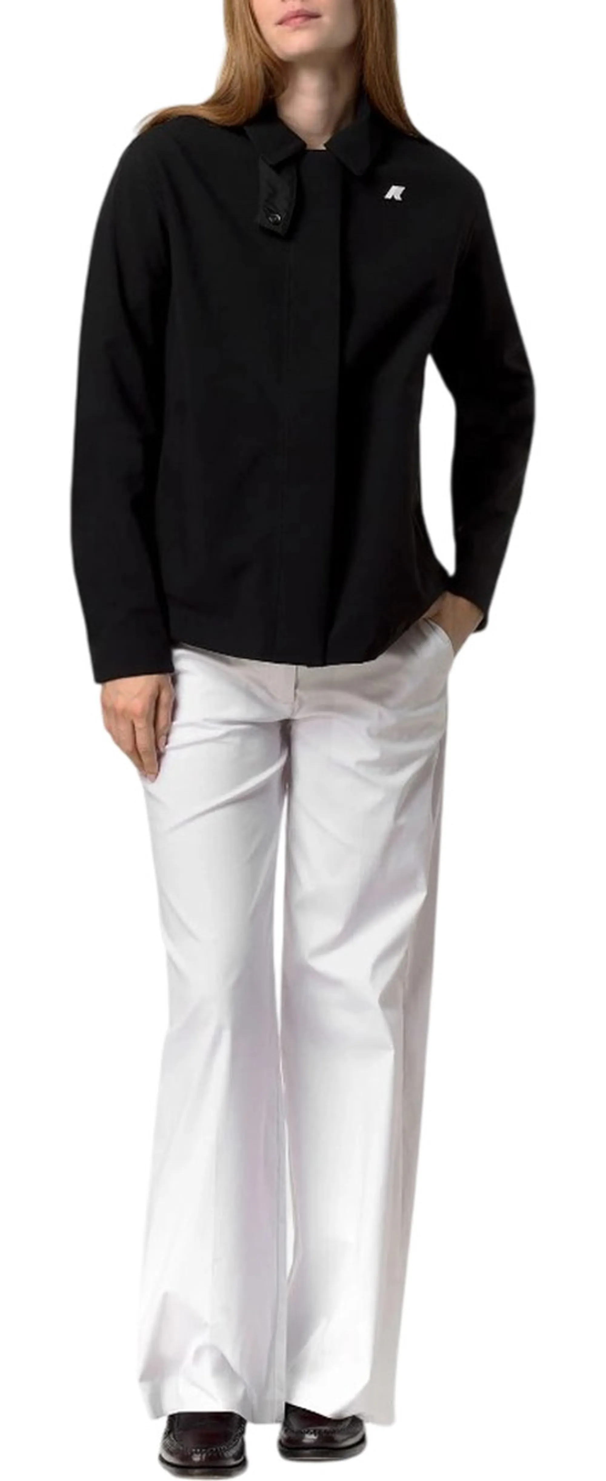 K-Way Giubbino Bleizou Bonded Black Pure - Blue Depth K51453W 190537
