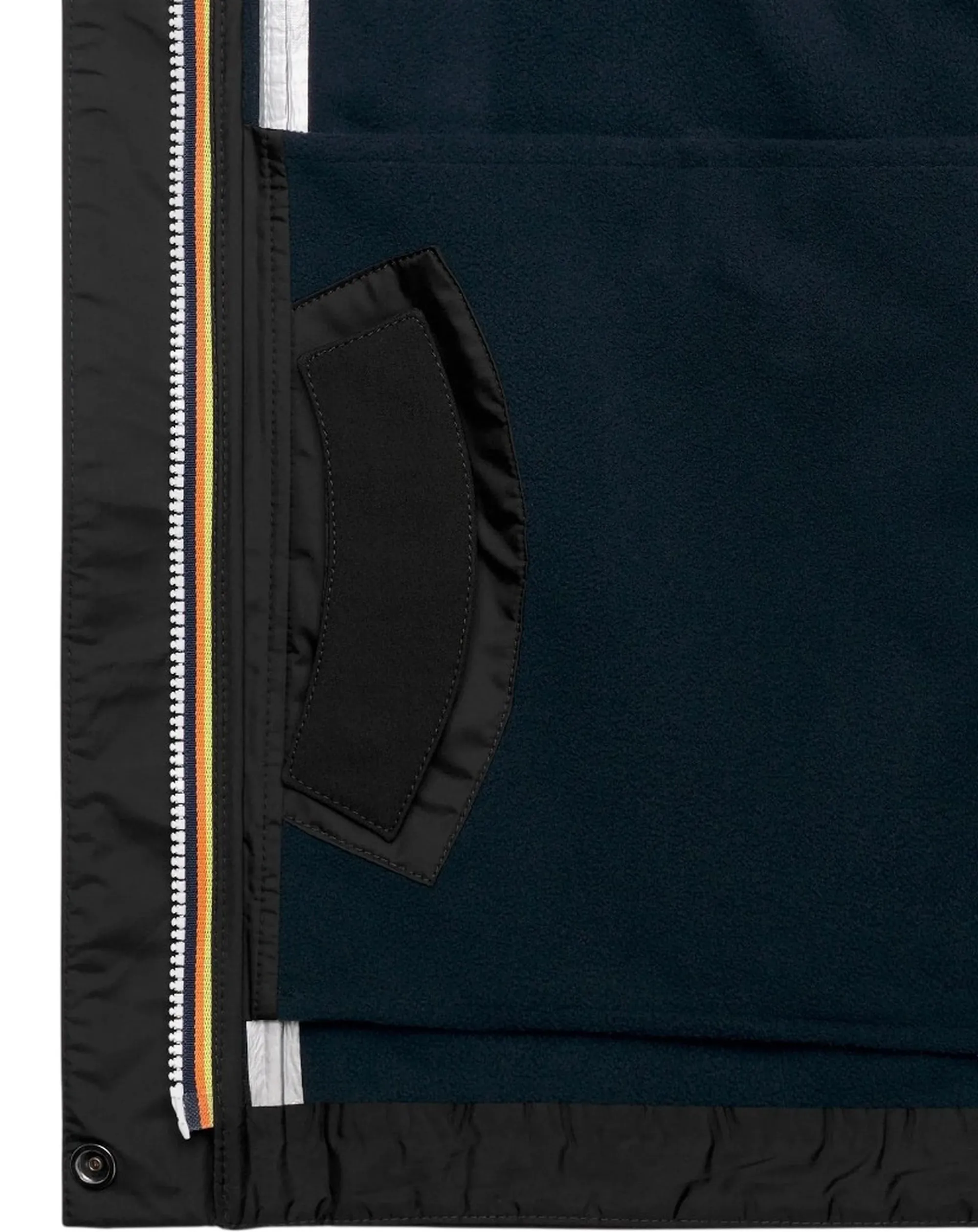 K-Way Giubbino Bleizou Bonded Black Pure - Blue Depth K51453W 190538
