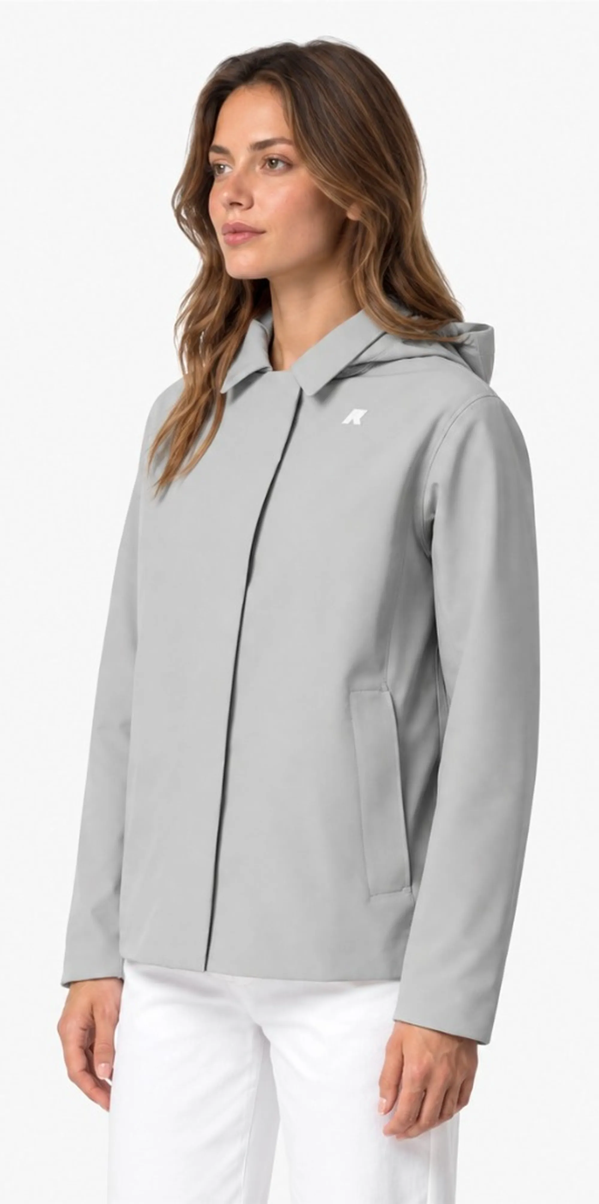 K-Way B'Bleizou Bonded Jacket' Grey Ash - Blue Depth K51453W 190389