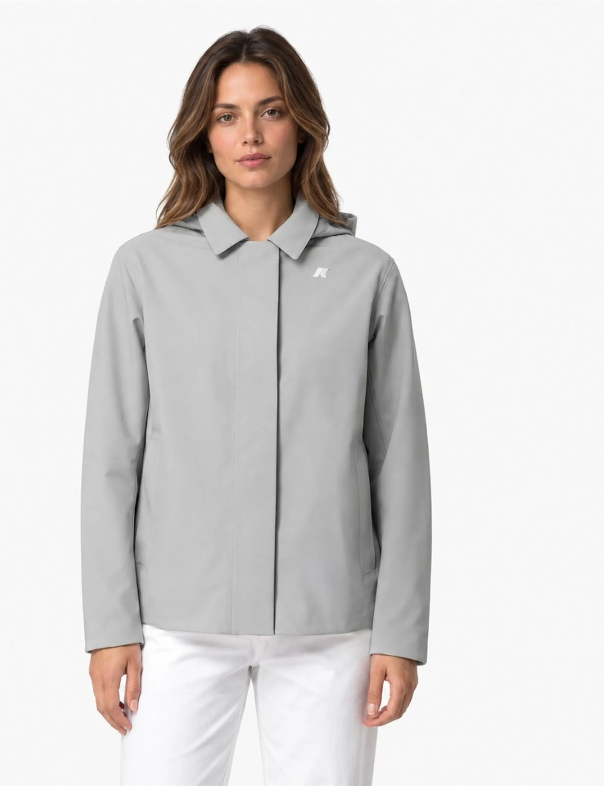 K-Way B'Bleizou Bonded Jacket' Grey Ash - Blue Depth K51453W 190390