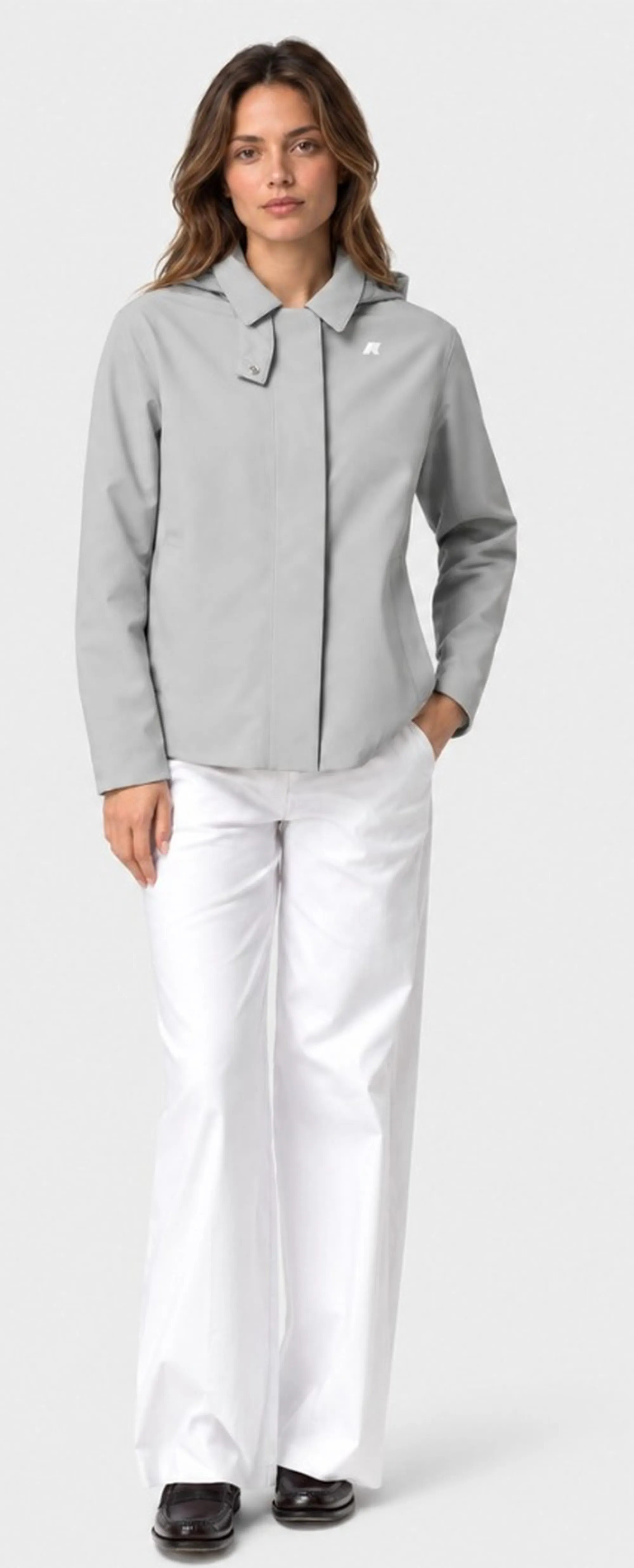 K-Way B'Bleizou Bonded Jacket' Grey Ash - Blue Depth K51453W 190391