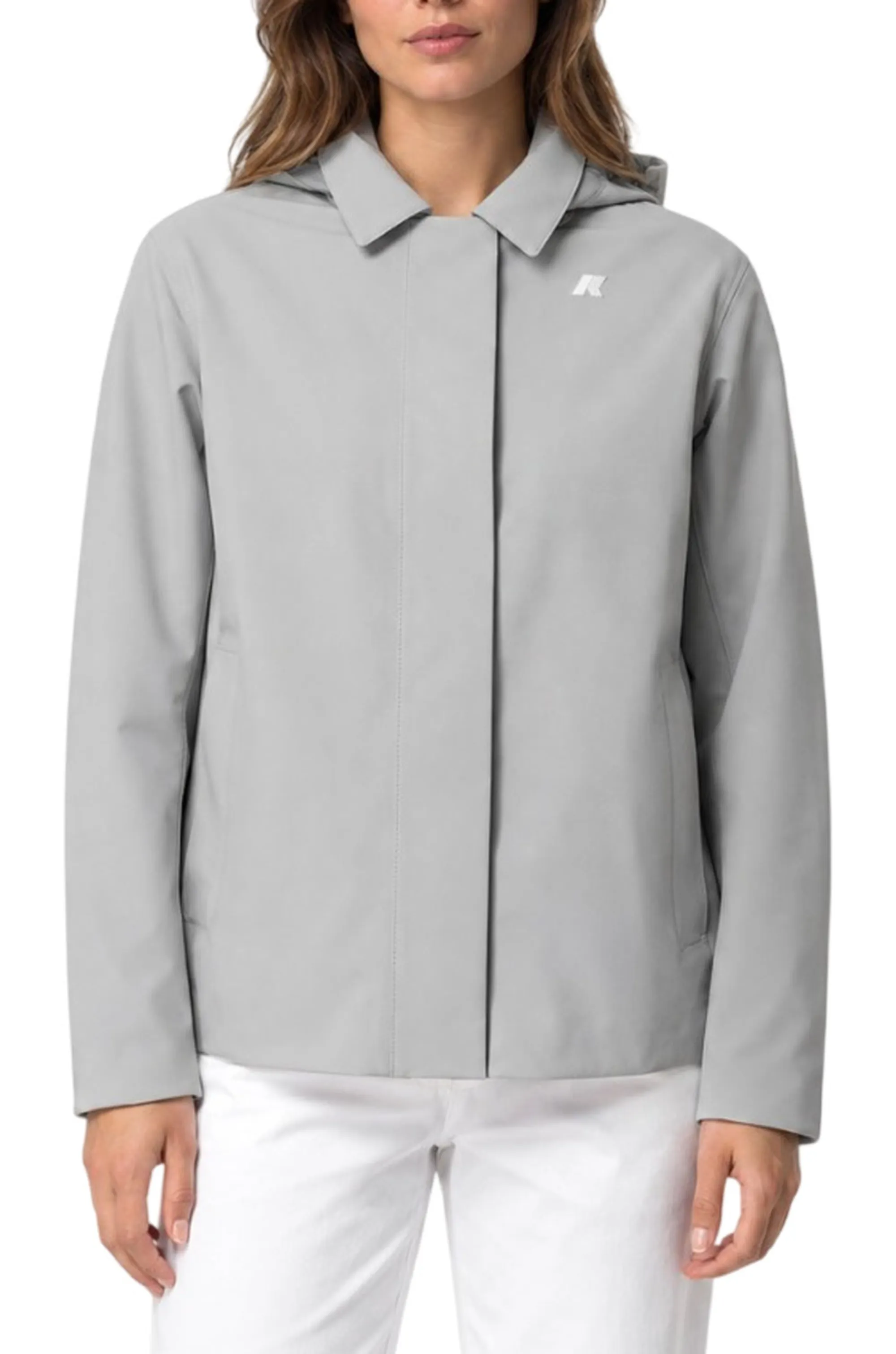 K-Way Giubbino Bleizou Bonded Grey Ash - Blue Depth K51453W 190541