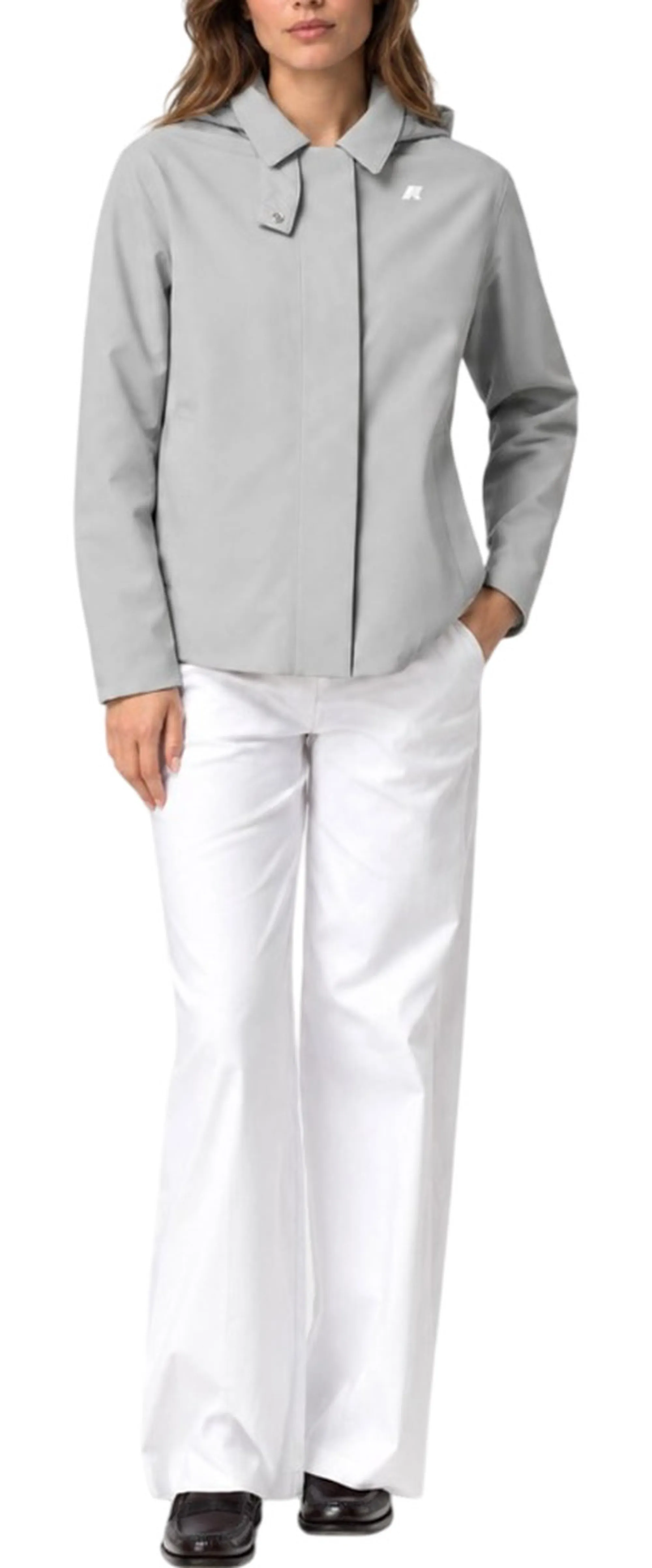 K-Way Giubbino Bleizou Bonded Grey Ash - Blue Depth K51453W 190548