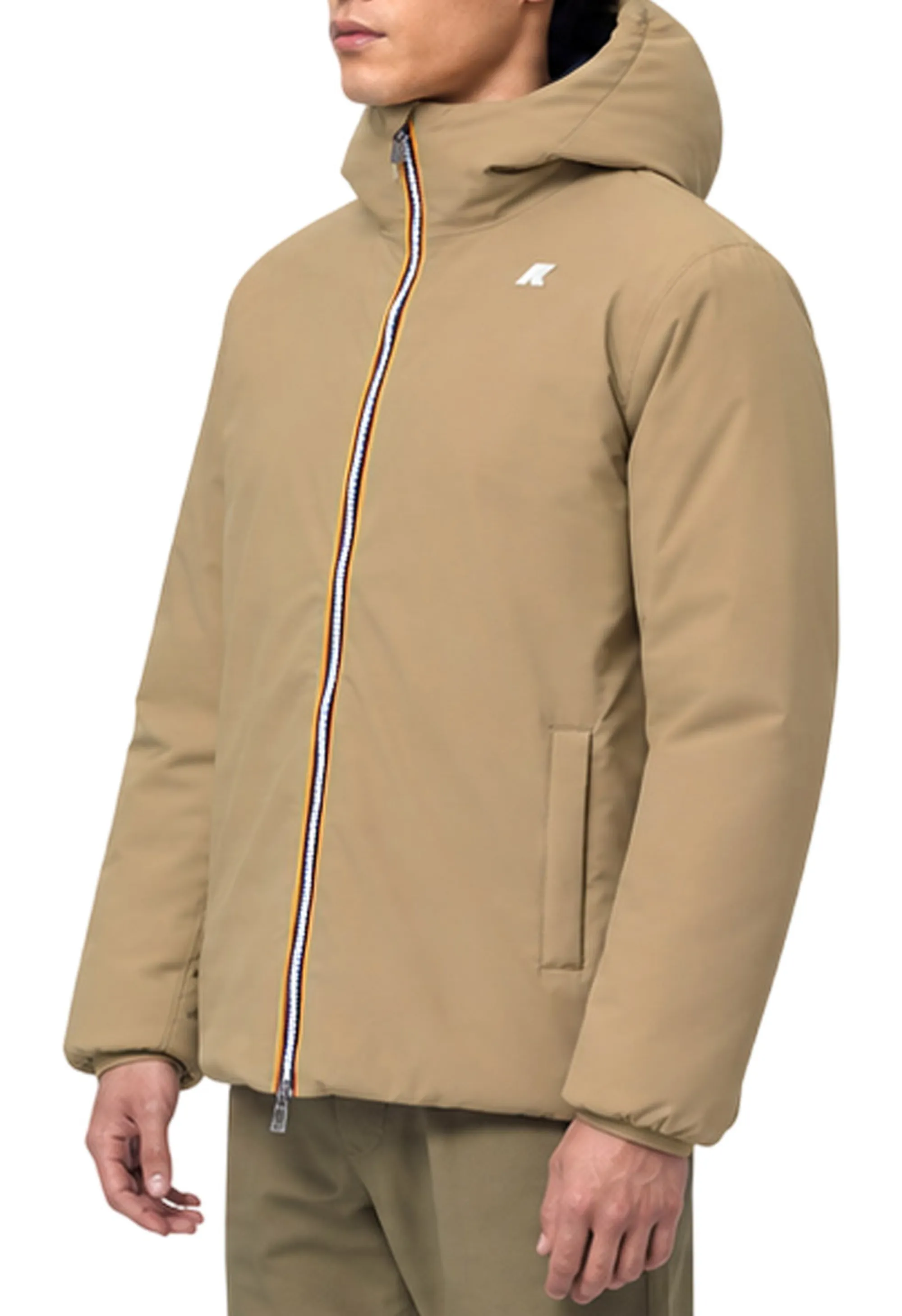 K-Way Giubbino Jack St Thermo Reversible Beige Khaki - Green Balsam K8127Ww 195807