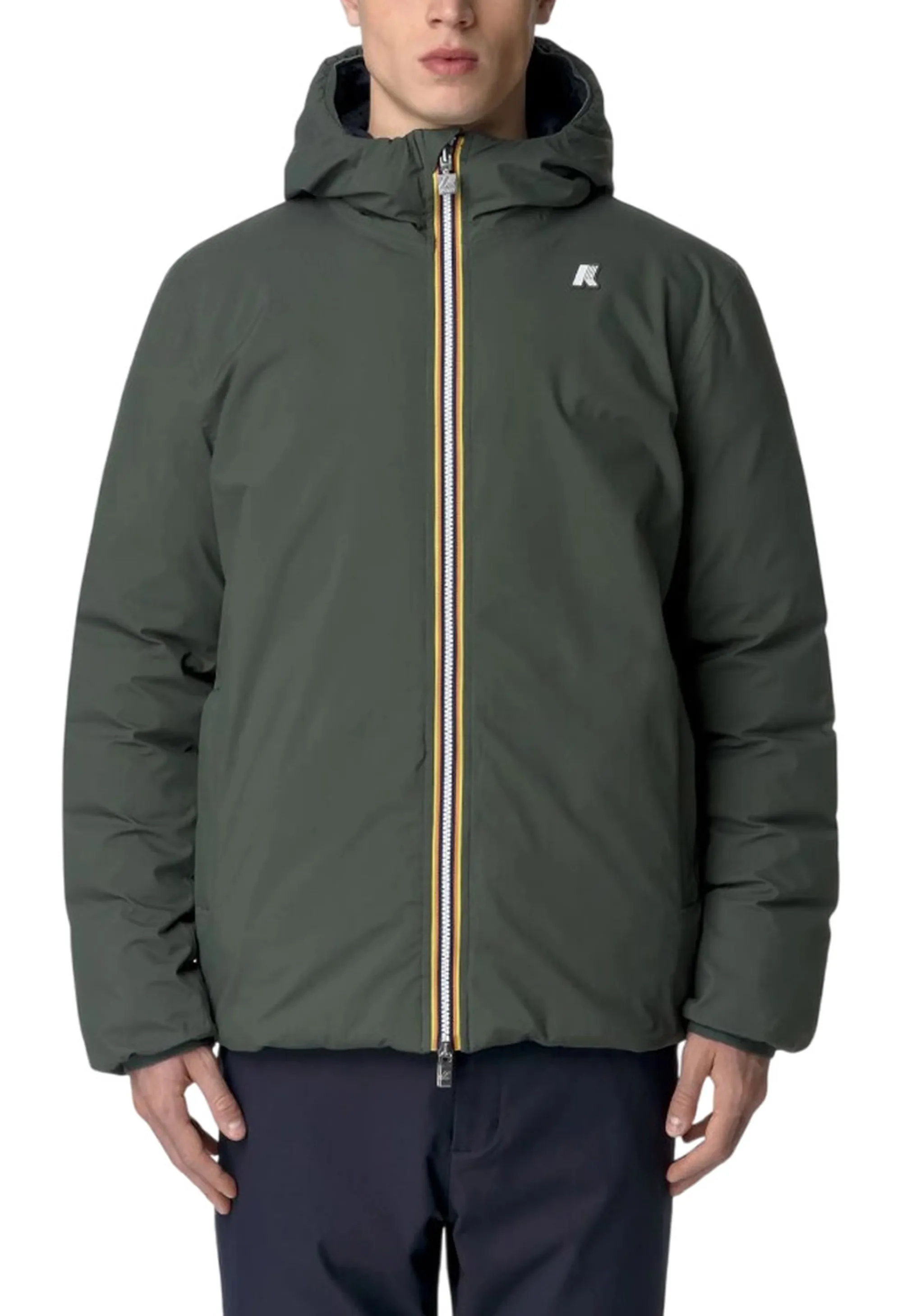 K-Way B'Jack St Thermo Reversible Jacket' Green Blackish - Bd K8127Ww 160605