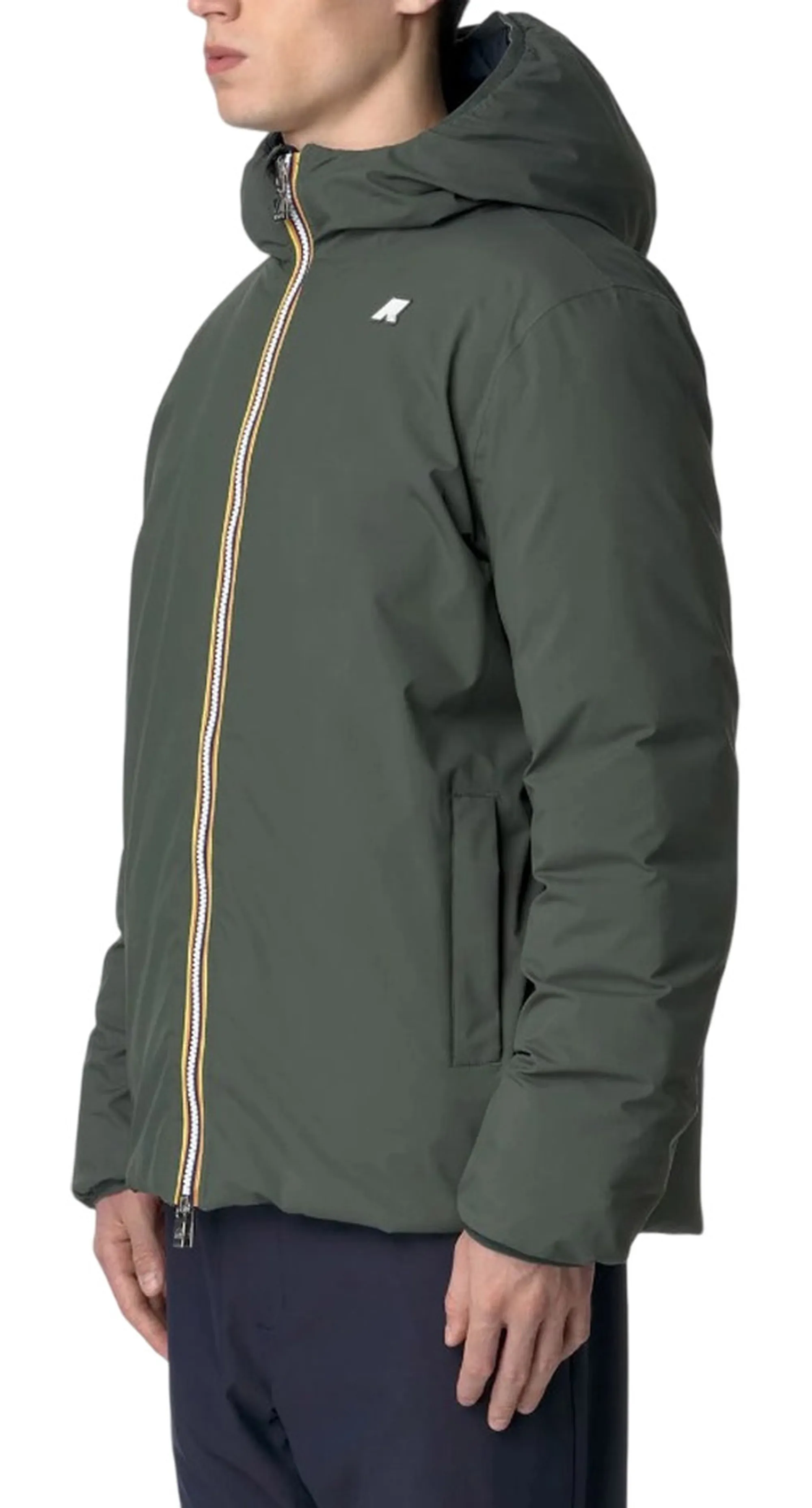 K-Way B'Jack St Thermo Reversible Jacket' Green Blackish - Bd K8127Ww 160617