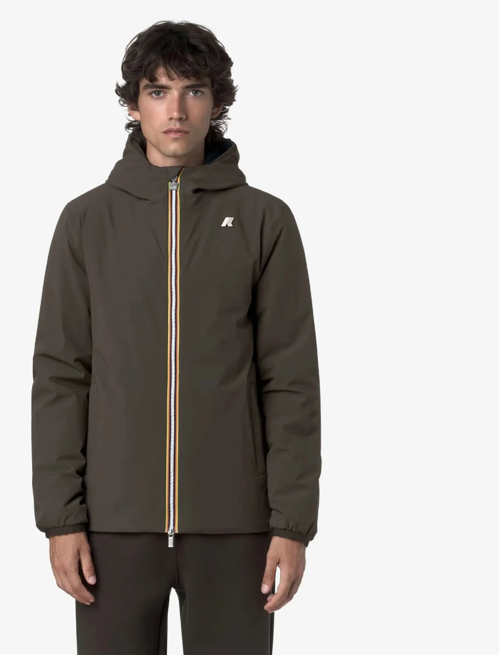 K-Way Giubbino Jack St Warm Reversible Black Olive - Blue D K6128Vw 169262