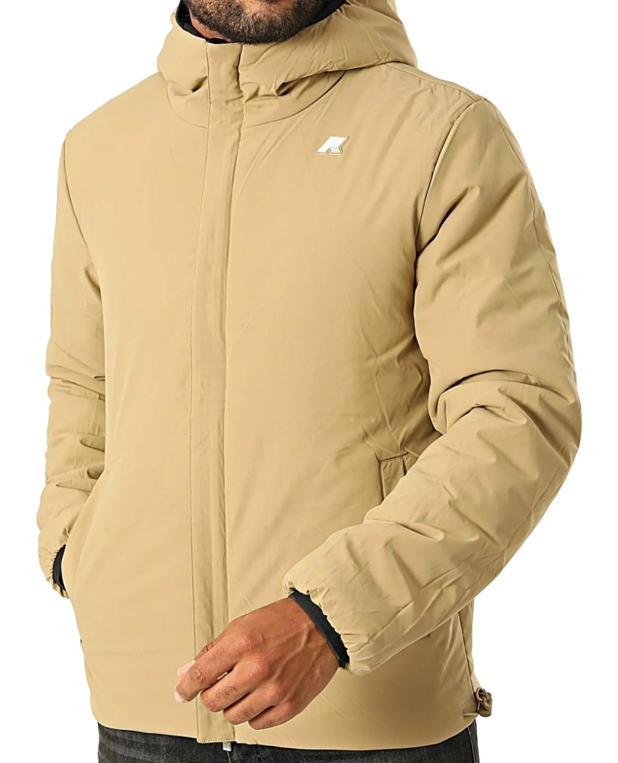 K-Way B'Giubbino Jack St Warm Reversible' Black Pure - Beige K K6128Vw 187753