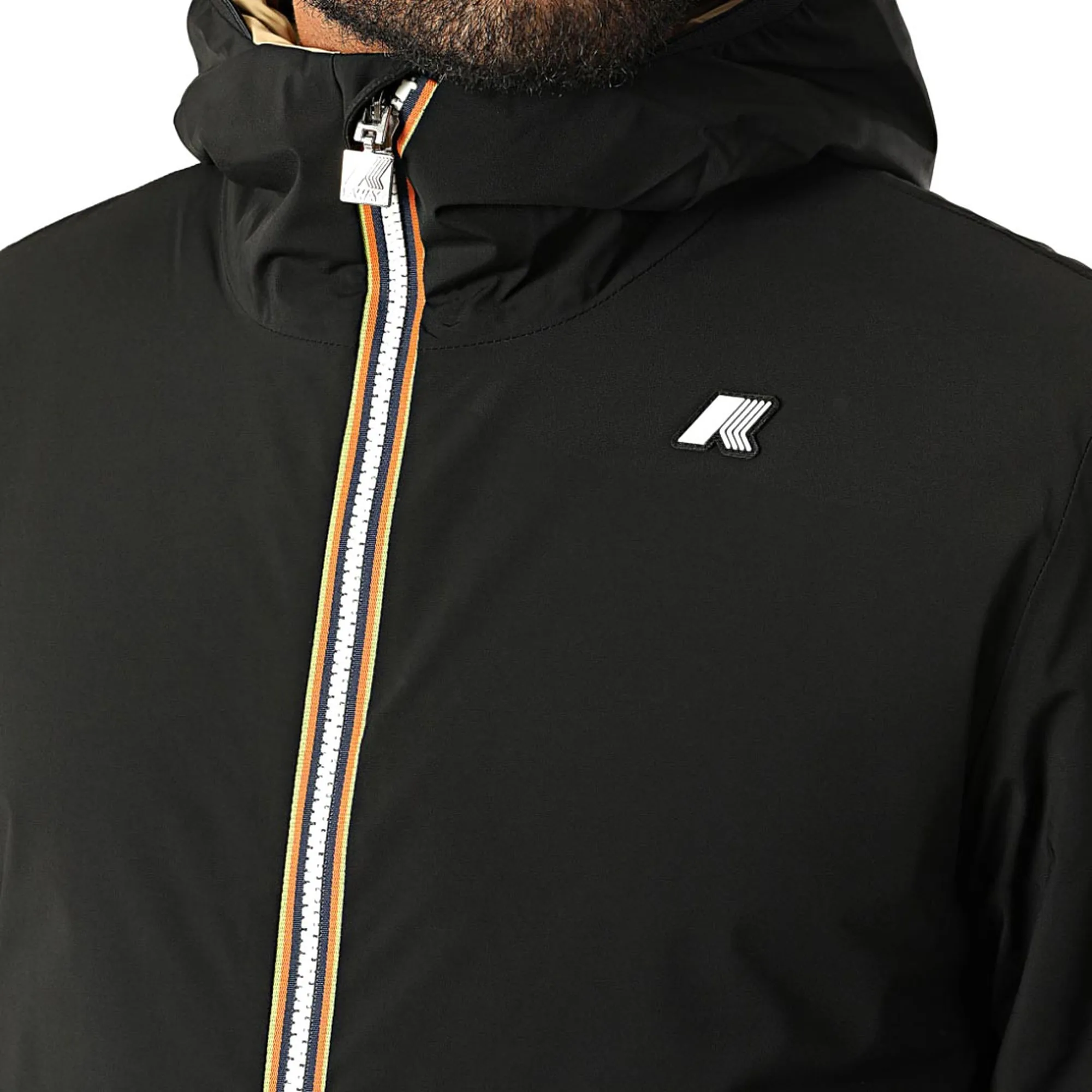 K-Way B'Giubbino Jack St Warm Reversible' Black Pure - Beige K K6128Vw 187755