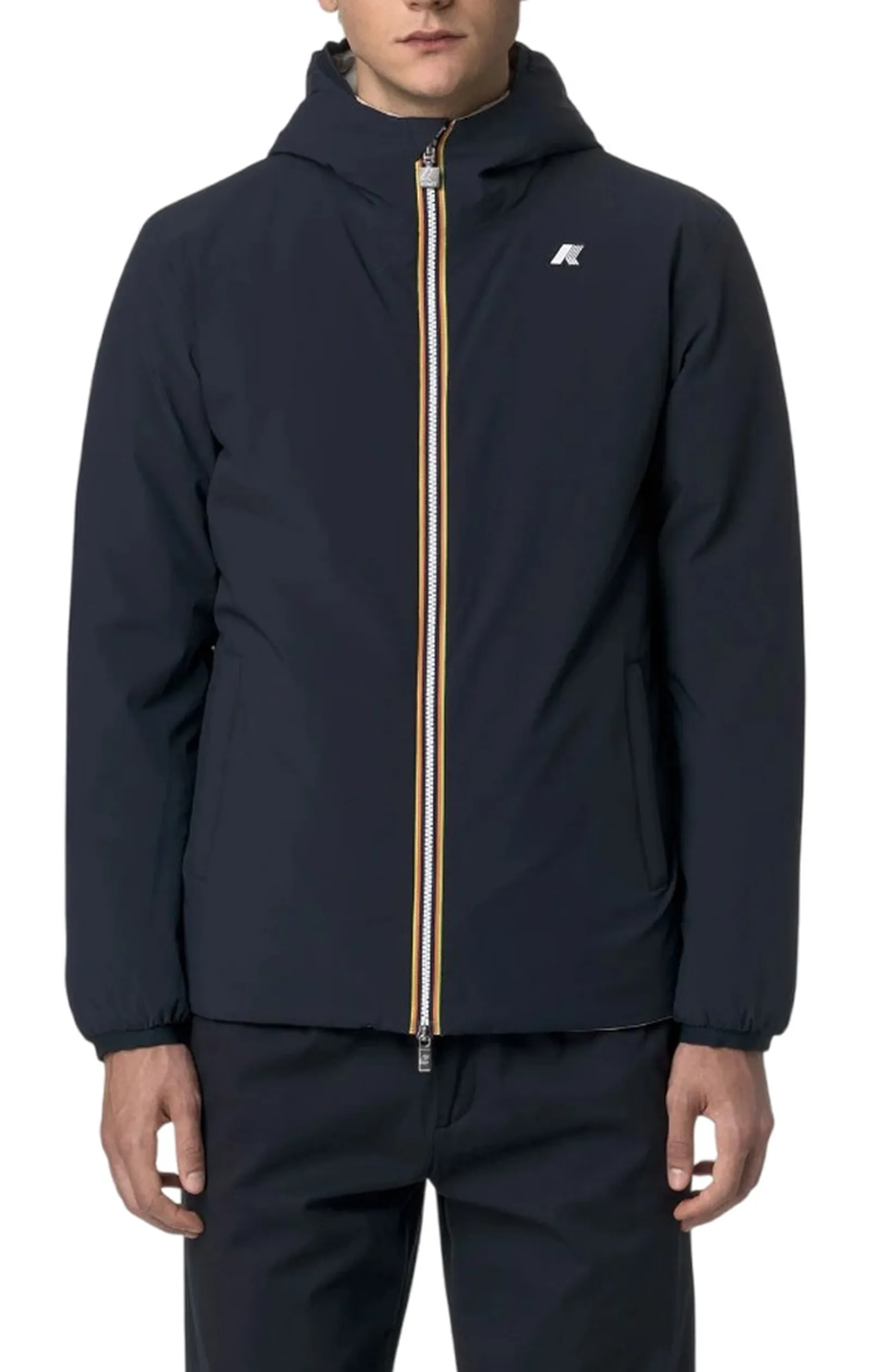 K-Way Giubbino Jack St Warm Reversible Blue Depht - Beige C K6128Vw 160595