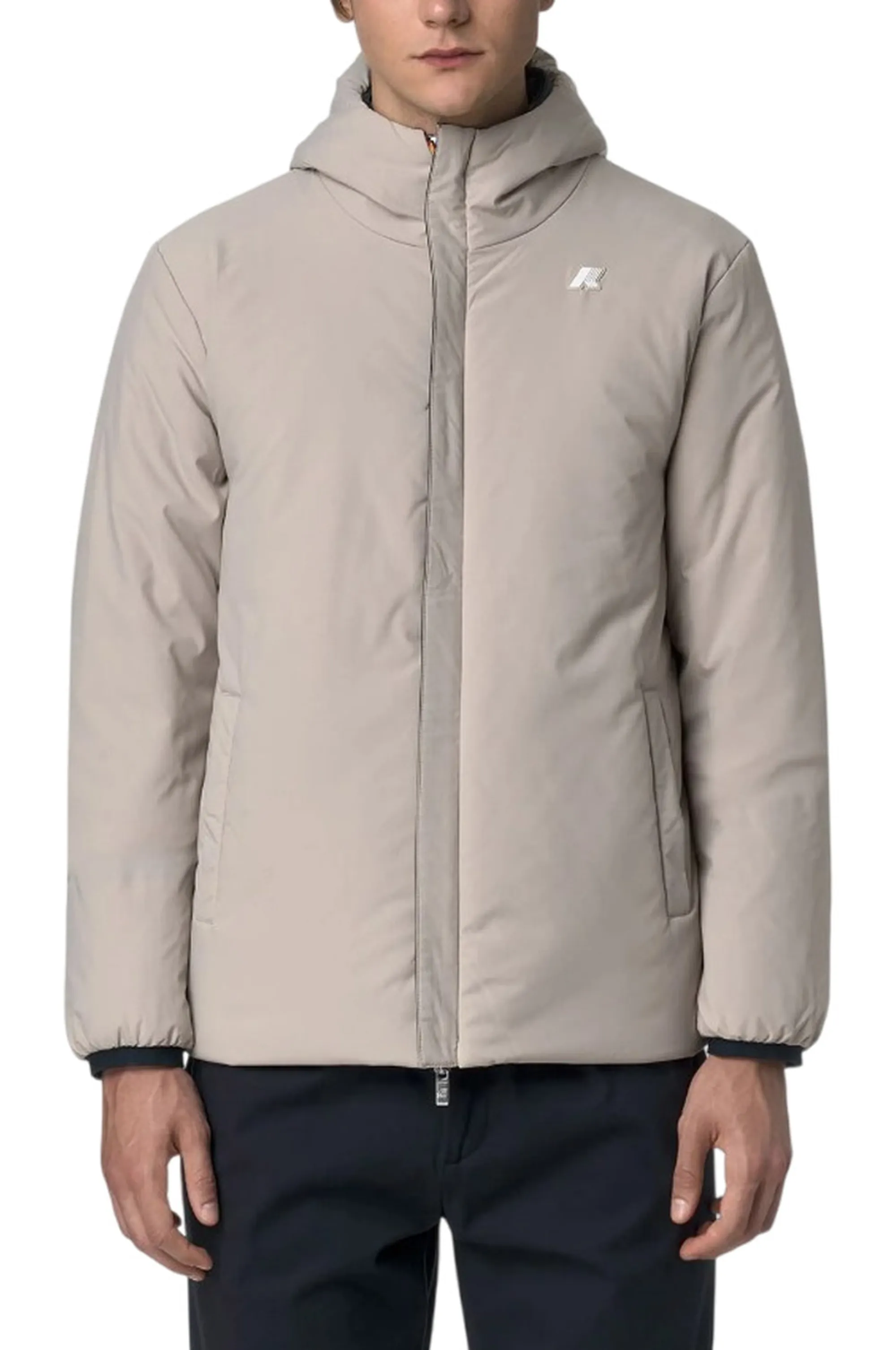 K-Way B'Giubbino Jack St Warm Reversible' Blue Depht - Beige C K6128Vw 160598