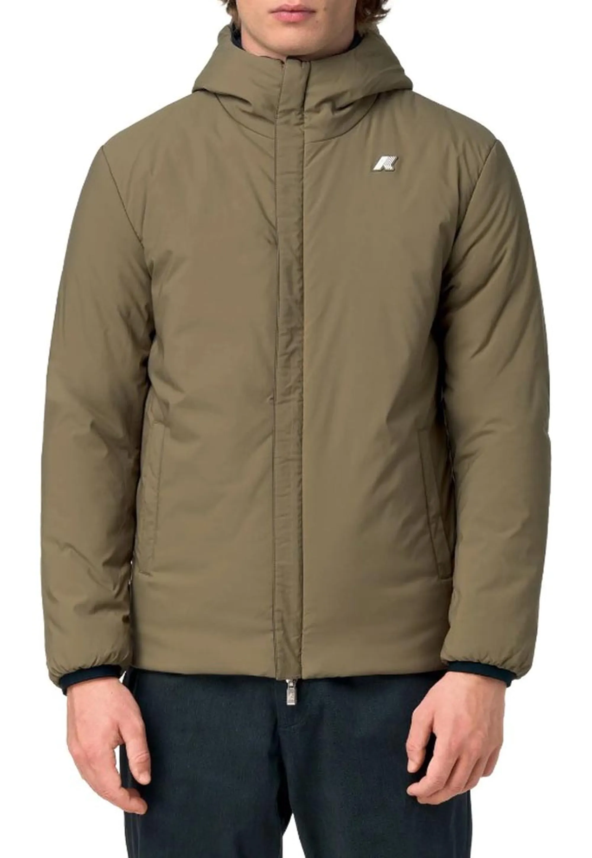 K-Way B'Giubbino Jack St Warm Reversible' Blue Depth - Green A K6128Vw 187759
