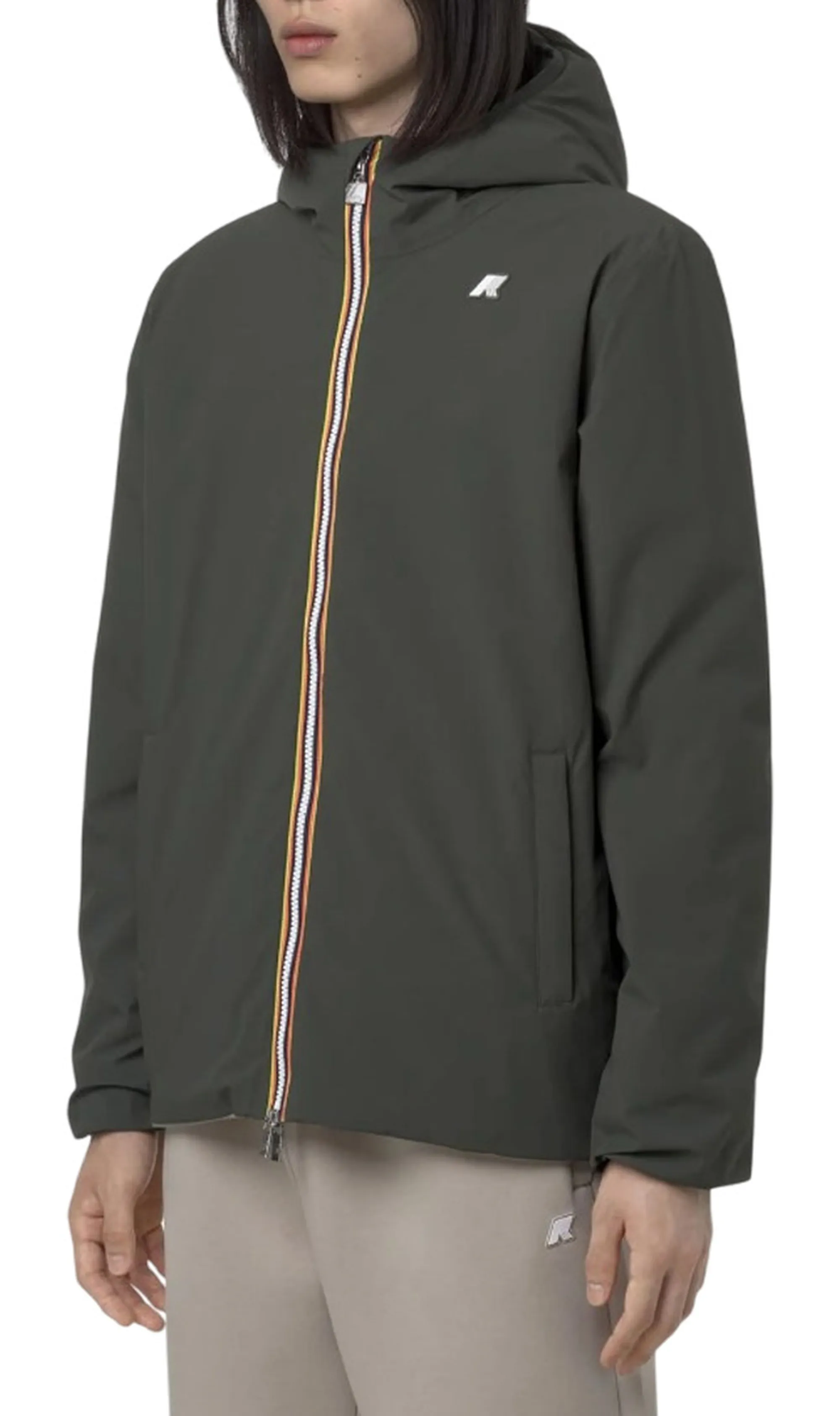 K-Way B'Giubbino Jack St Warm Reversible' Green Blackish K6128Vw 160564