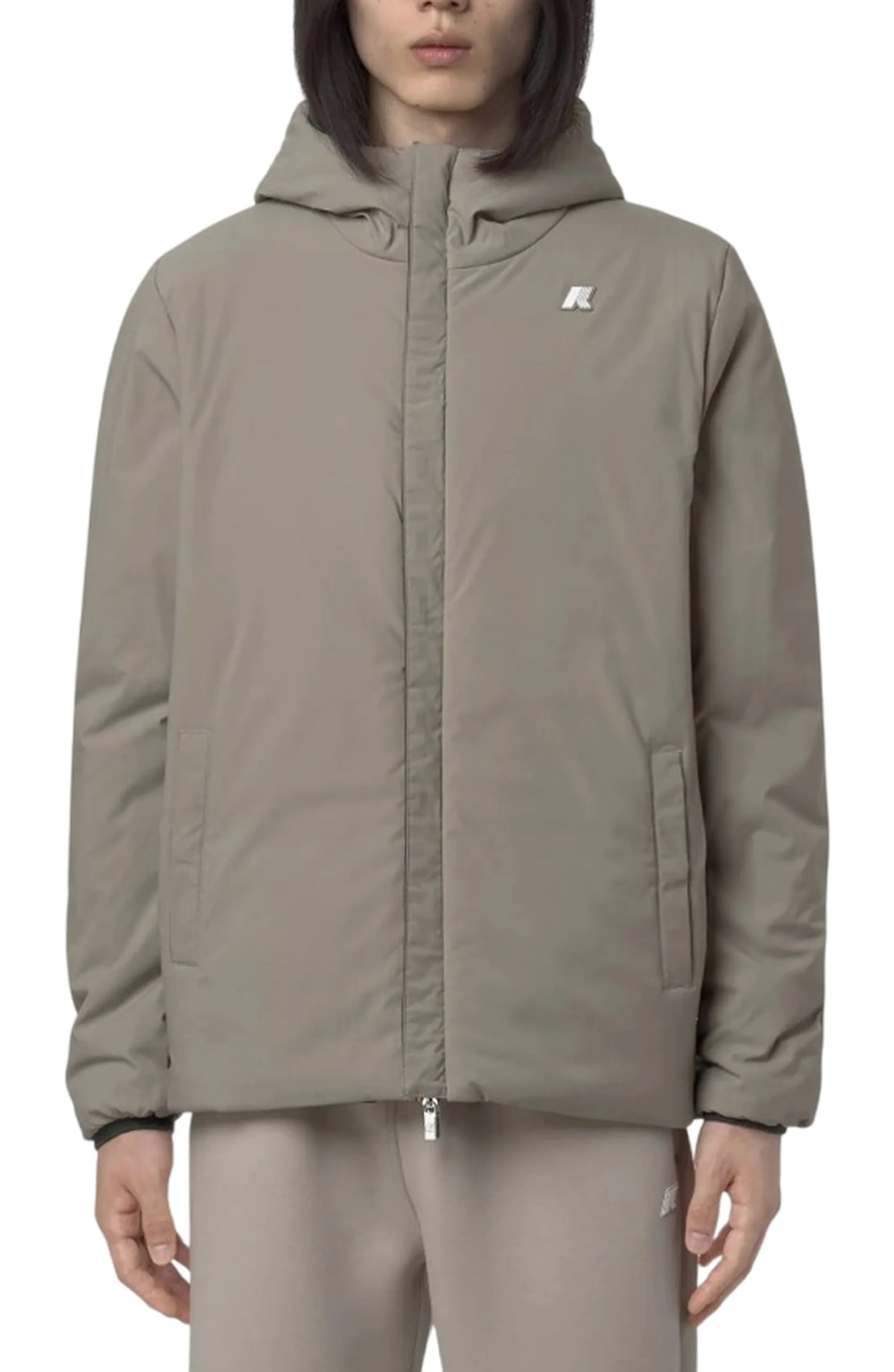 K-Way B'Giubbino Jack St Warm Reversible' Green Blackish K6128Vw 160582