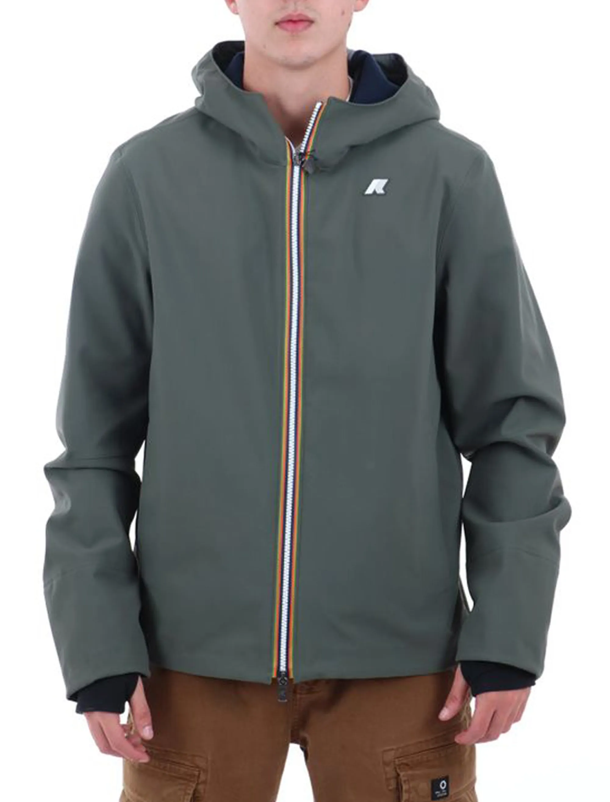 K-Way Giubbino Jacko Bonded Green Blackish K6131Bw 166355