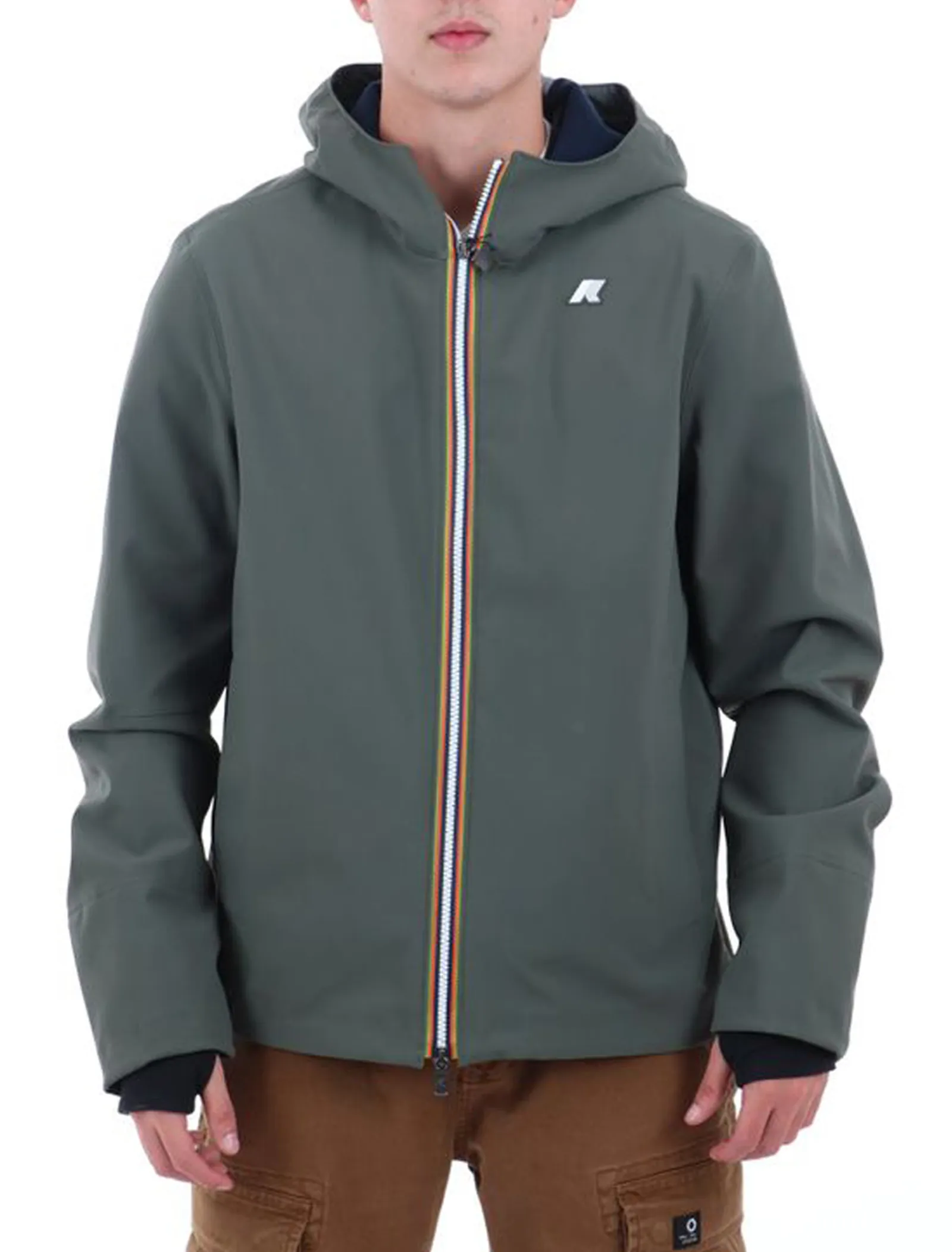 K-Way Giubbino Jacko Bonded Green Blackish K6131Bw 166355