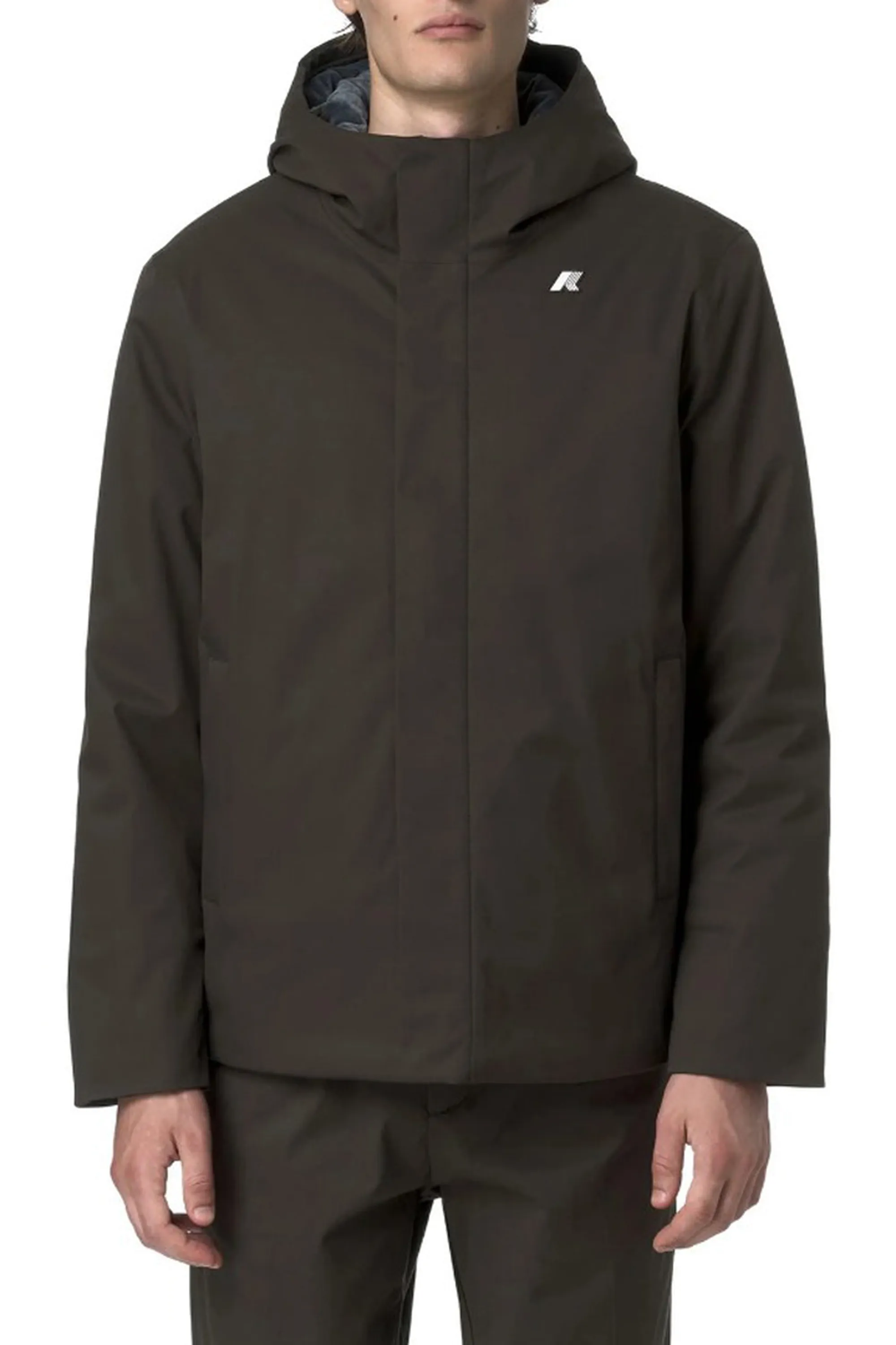 K-Way B'Jacko Twill Marmot Jacket' Black Olive - Blue A K8133Dw 163278