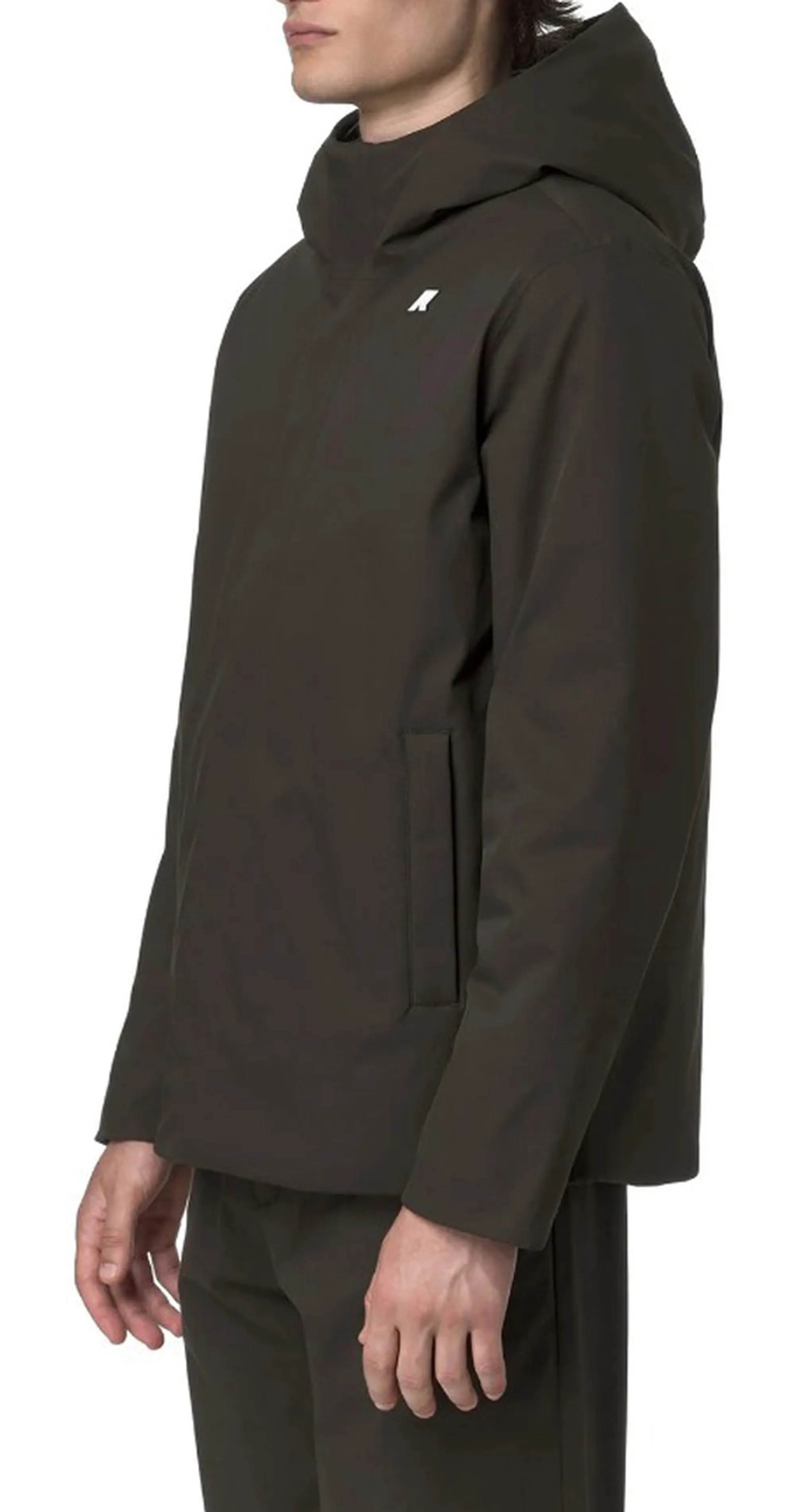 K-Way B'Jacko Twill Marmot Jacket' Black Olive - Blue A K8133Dw 163279