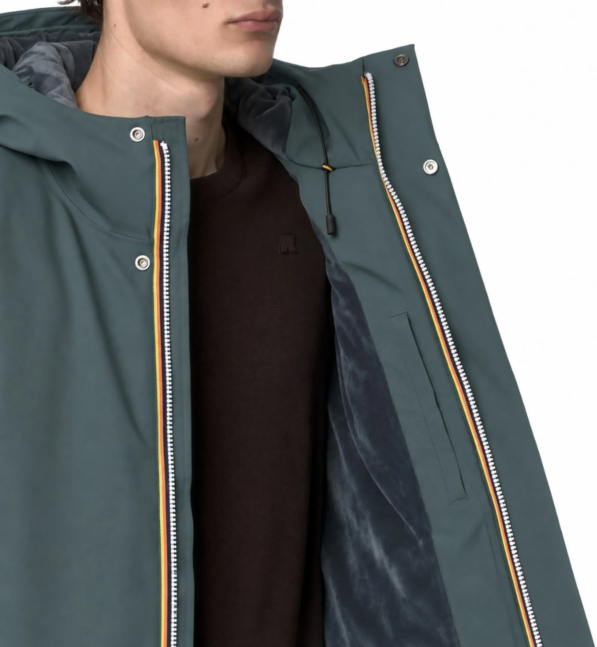 K-Way B'Jacko Twill Marmot Jacket' Green Balsam - Blue Airforce K8133Dw 195691