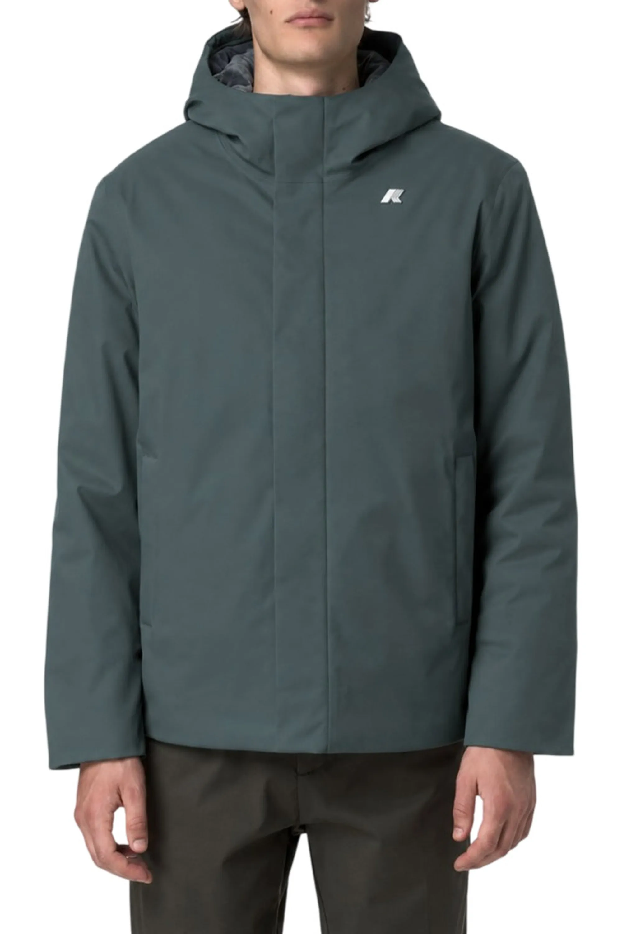 K-Way B'Jacko Twill Marmot Jacket' Green Balsam - Blue Airforce K8133Dw 195820