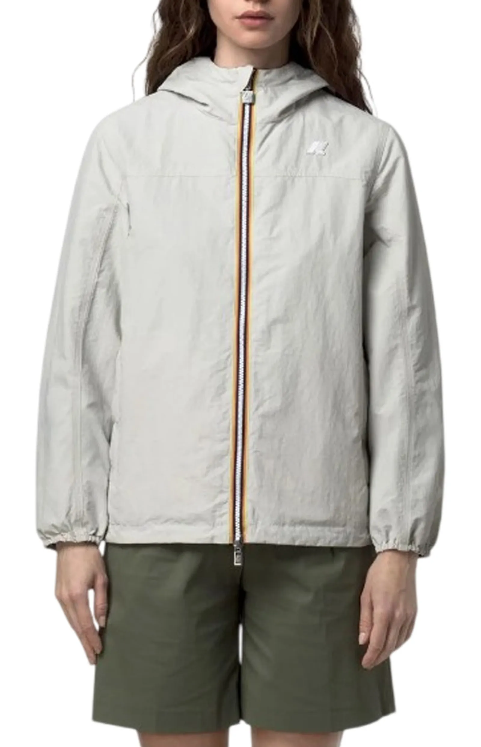 K-Way Giubbino Jake Cotton Reversible Beige Lt - Green Lichen K51337W 179519