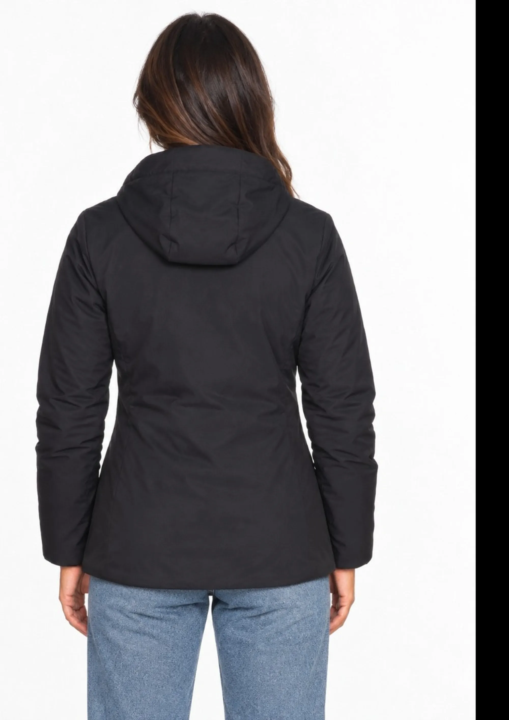 K-Way B'Lil Twill Soft Beaver Jacket' Black Pure - Grey Wa K81449W 190317