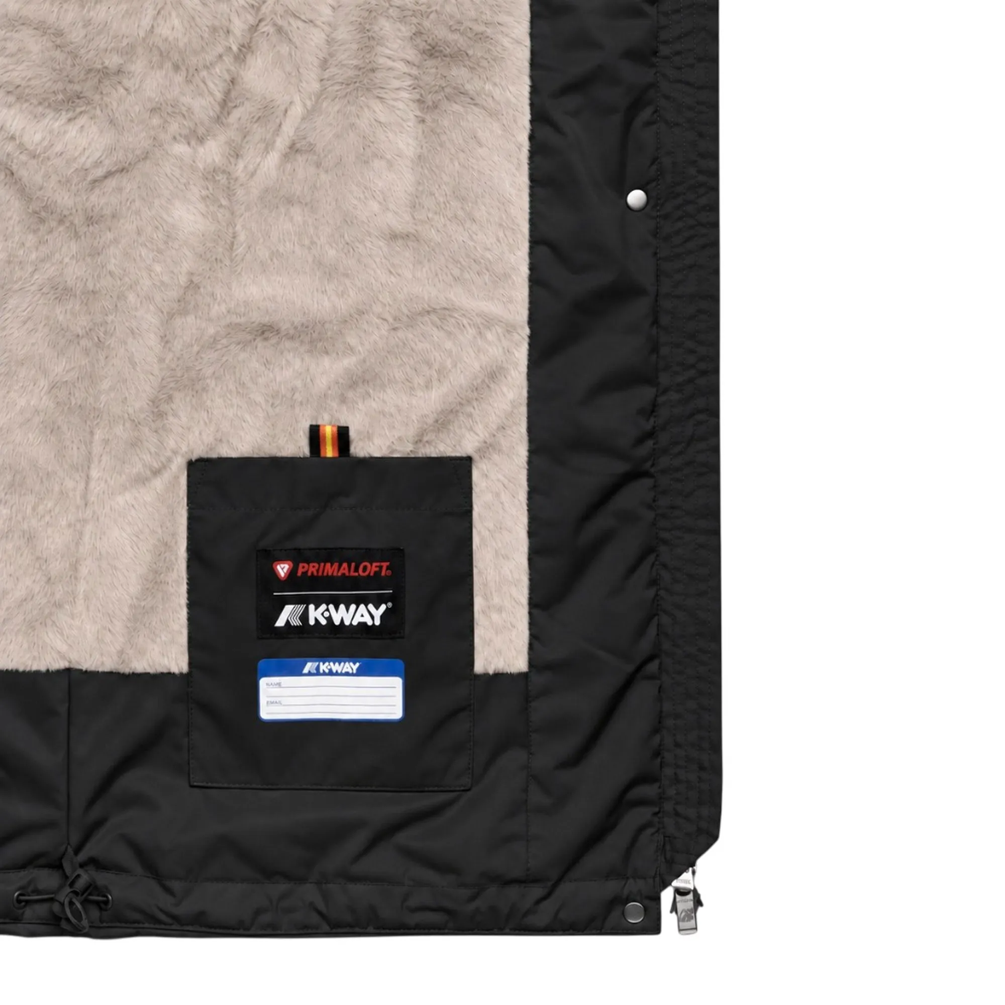 K-Way Giubbino Lil Twill Soft Beaver Black Pure - Grey Wa K81449W 190552