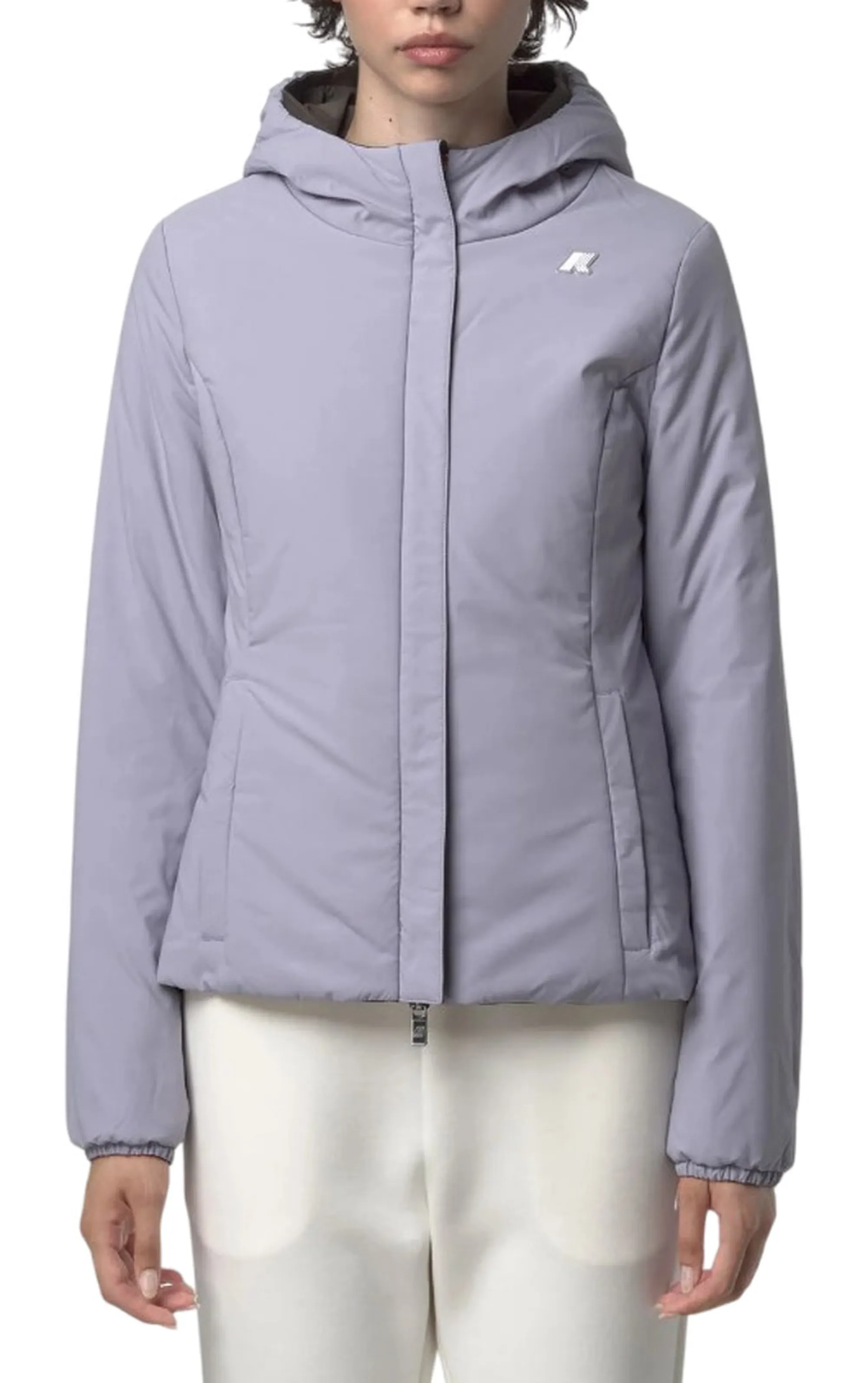 K-Way Giubbino Lily St Warm Reversible Black Olive - Violet K6128Tw 160969